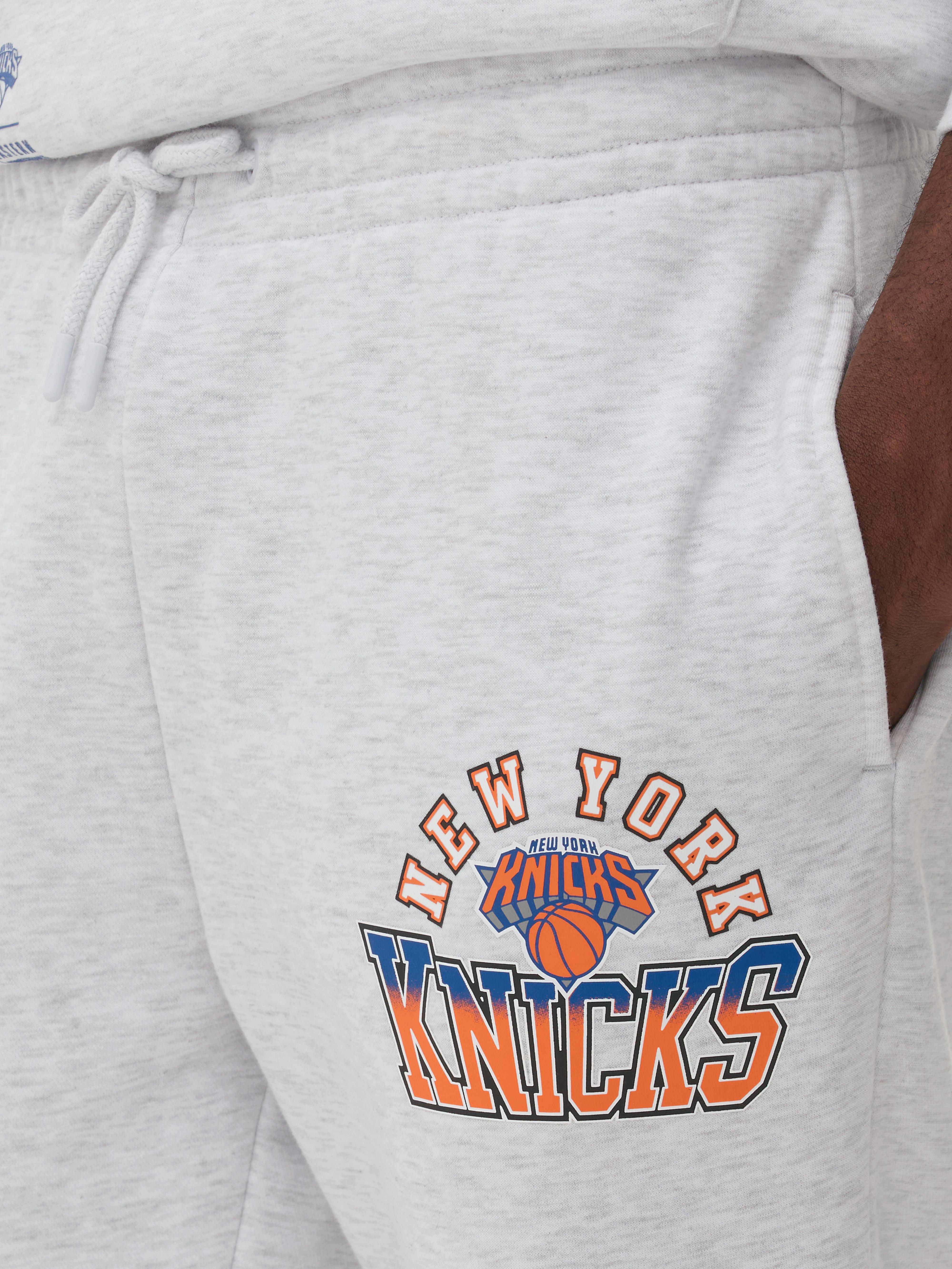 Men's Gray Heather NBA New York Knicks Cuffed Joggers | Primark