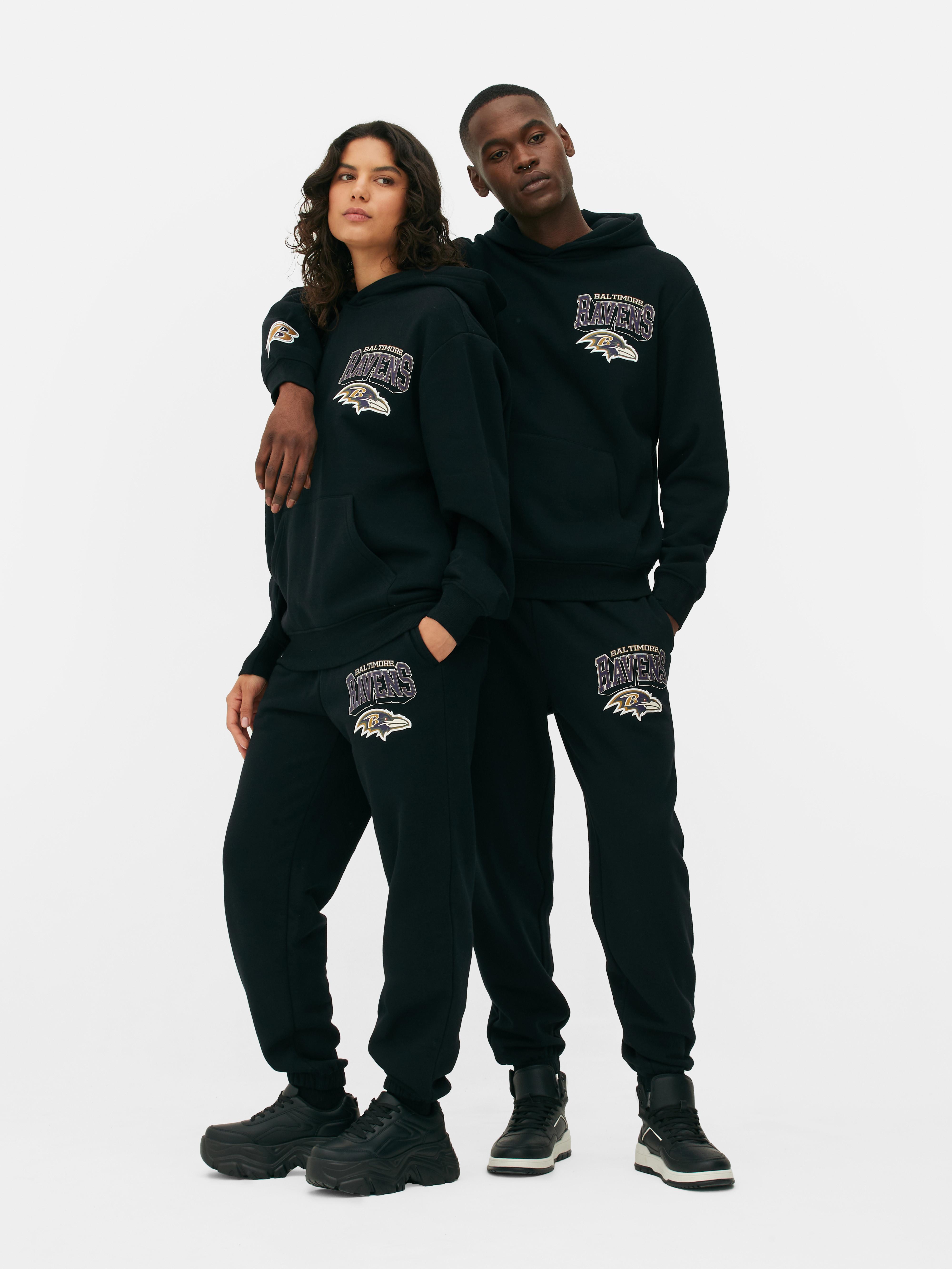 Women s Black NFL Baltimore Ravens Graphic Hoodie Primark