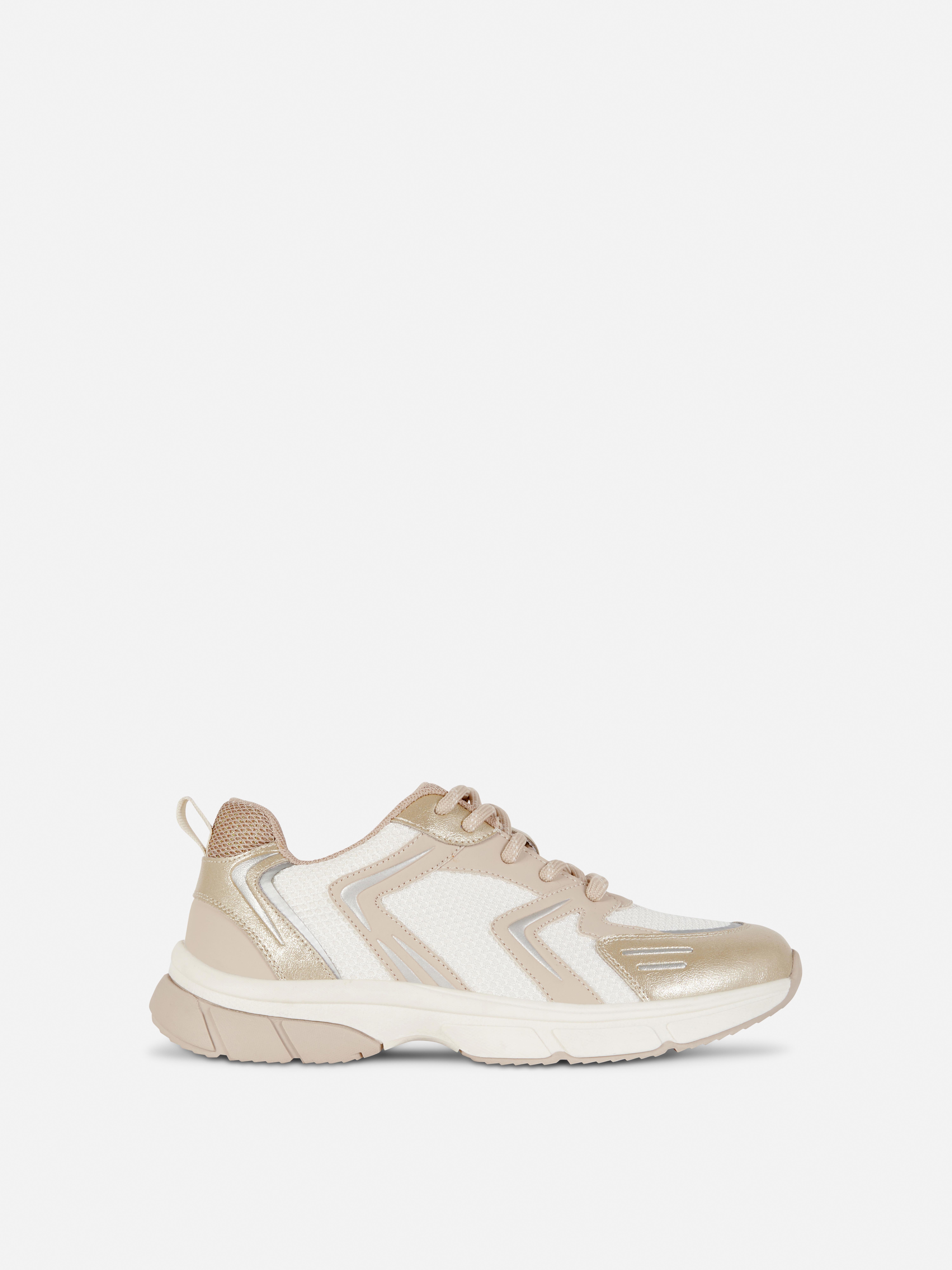 Metallic Panel Chunky Sneakers