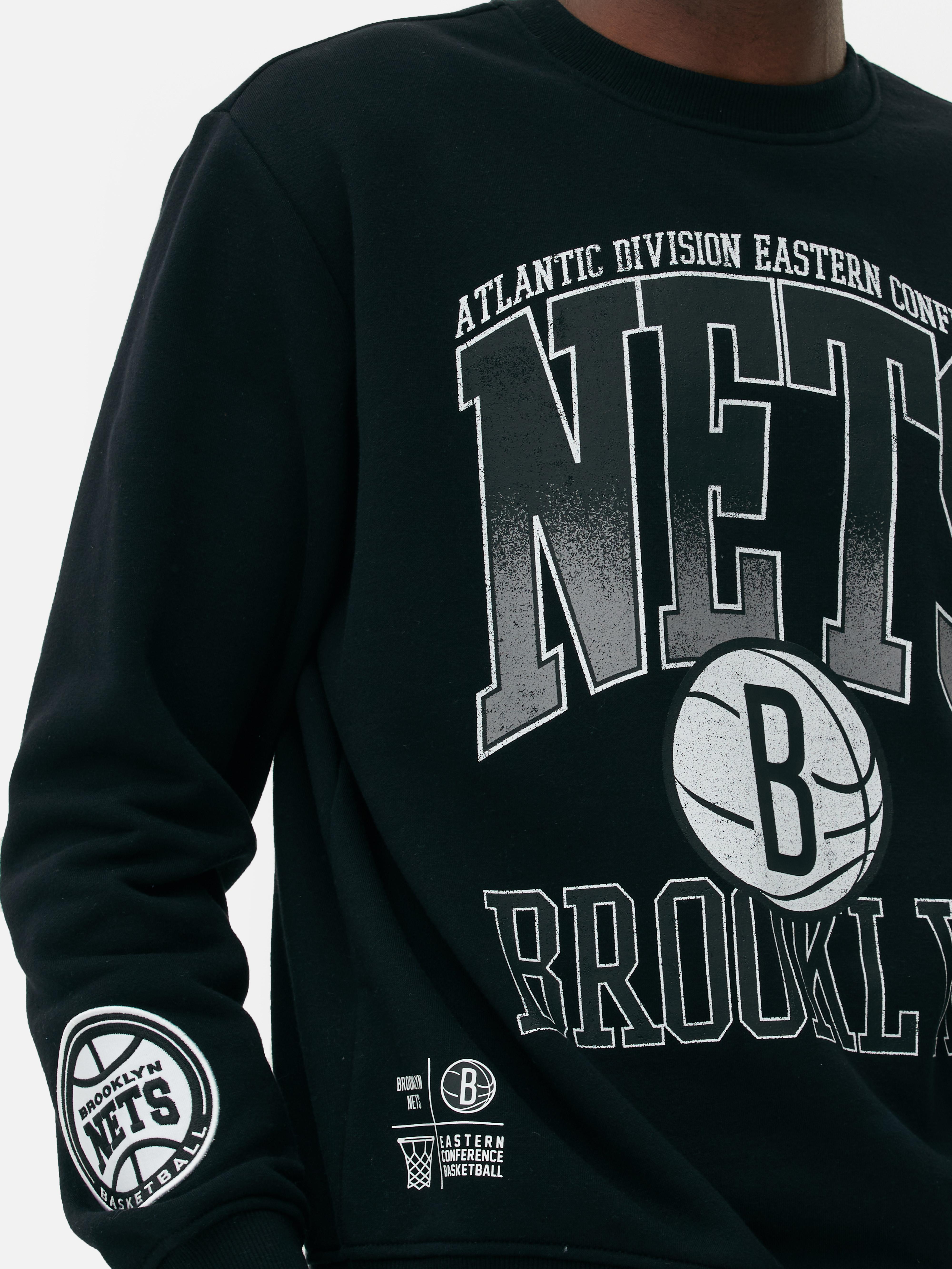 Men s Black NBA Brooklyn Nets Sweatshirt Primark