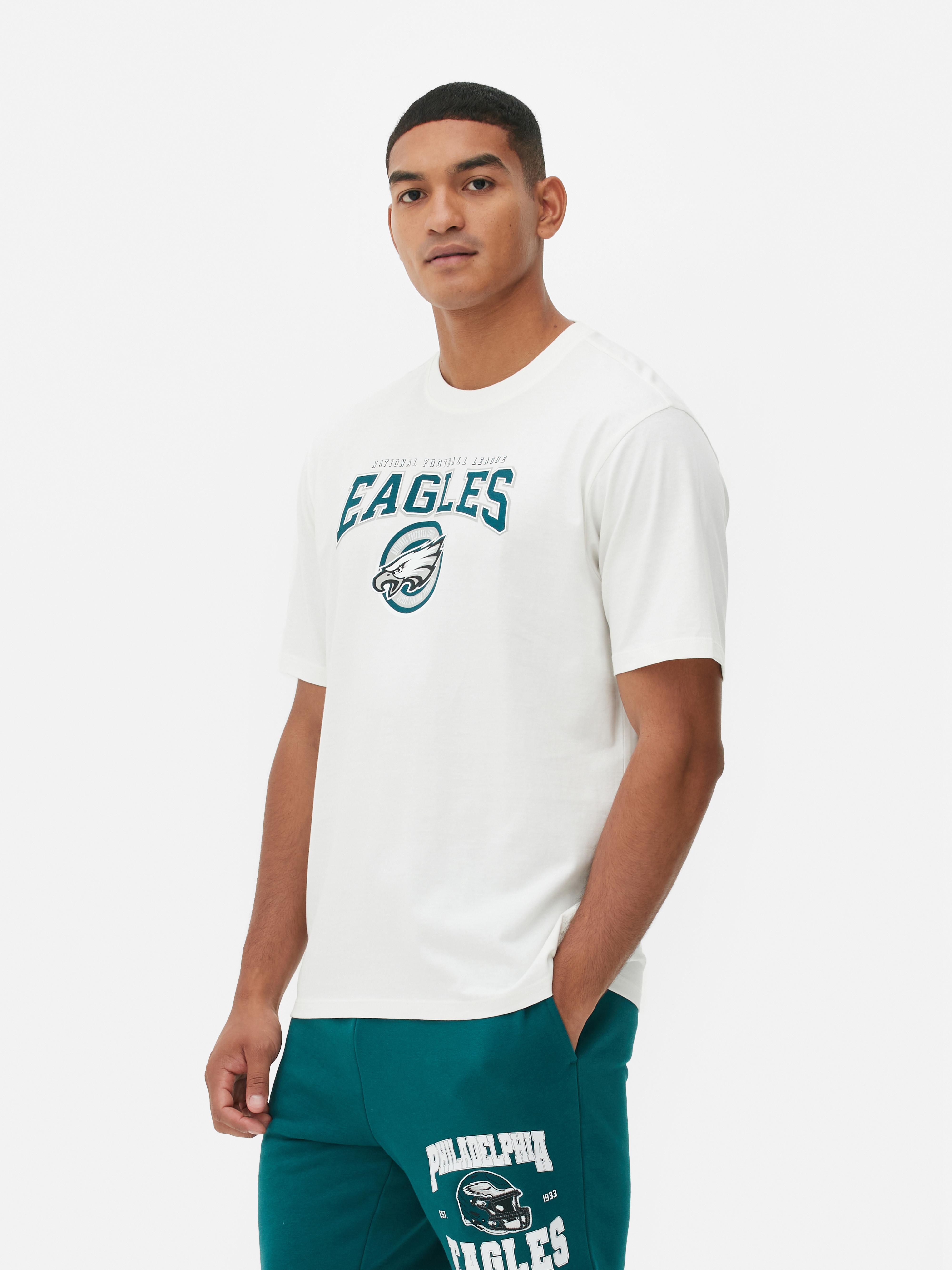 Men s White NFL Philadelphia Eagles Short Sleeve T Shirt Primark