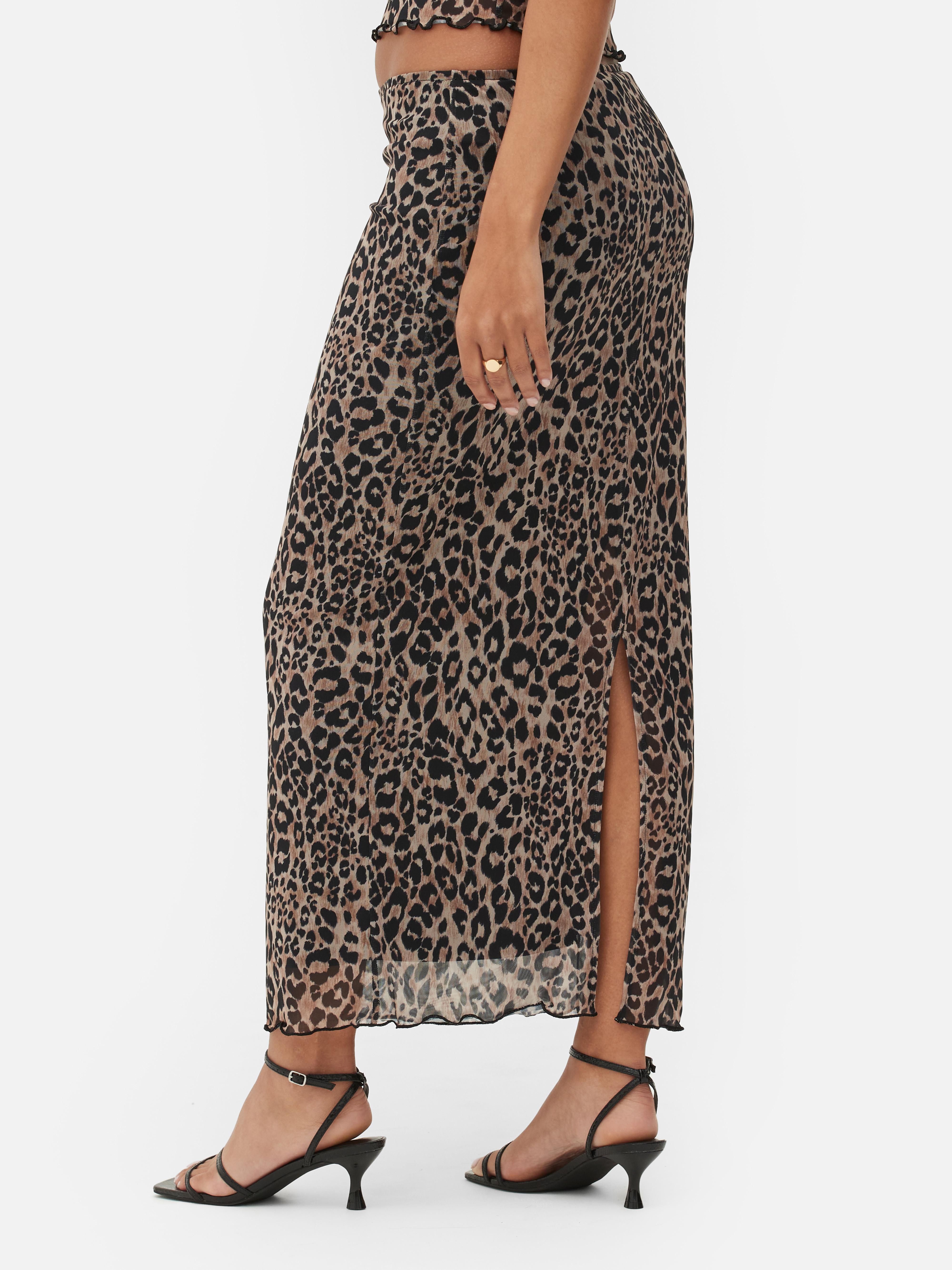 Mid length leopard skirts target hotsell