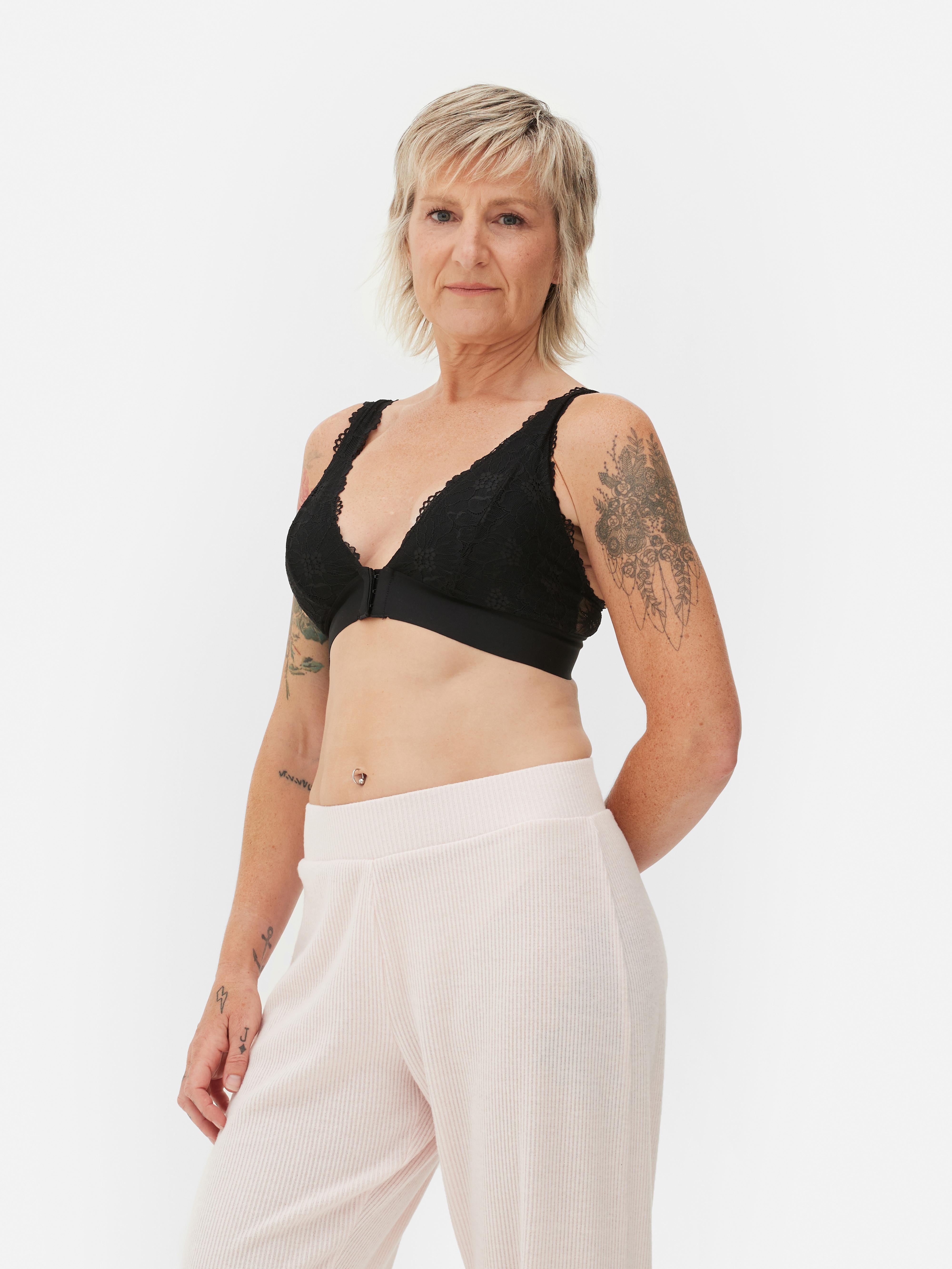 Postoperativer Bralette BH zur Brustkrebs Aufklarungskampagne Schwarz Damen Primark