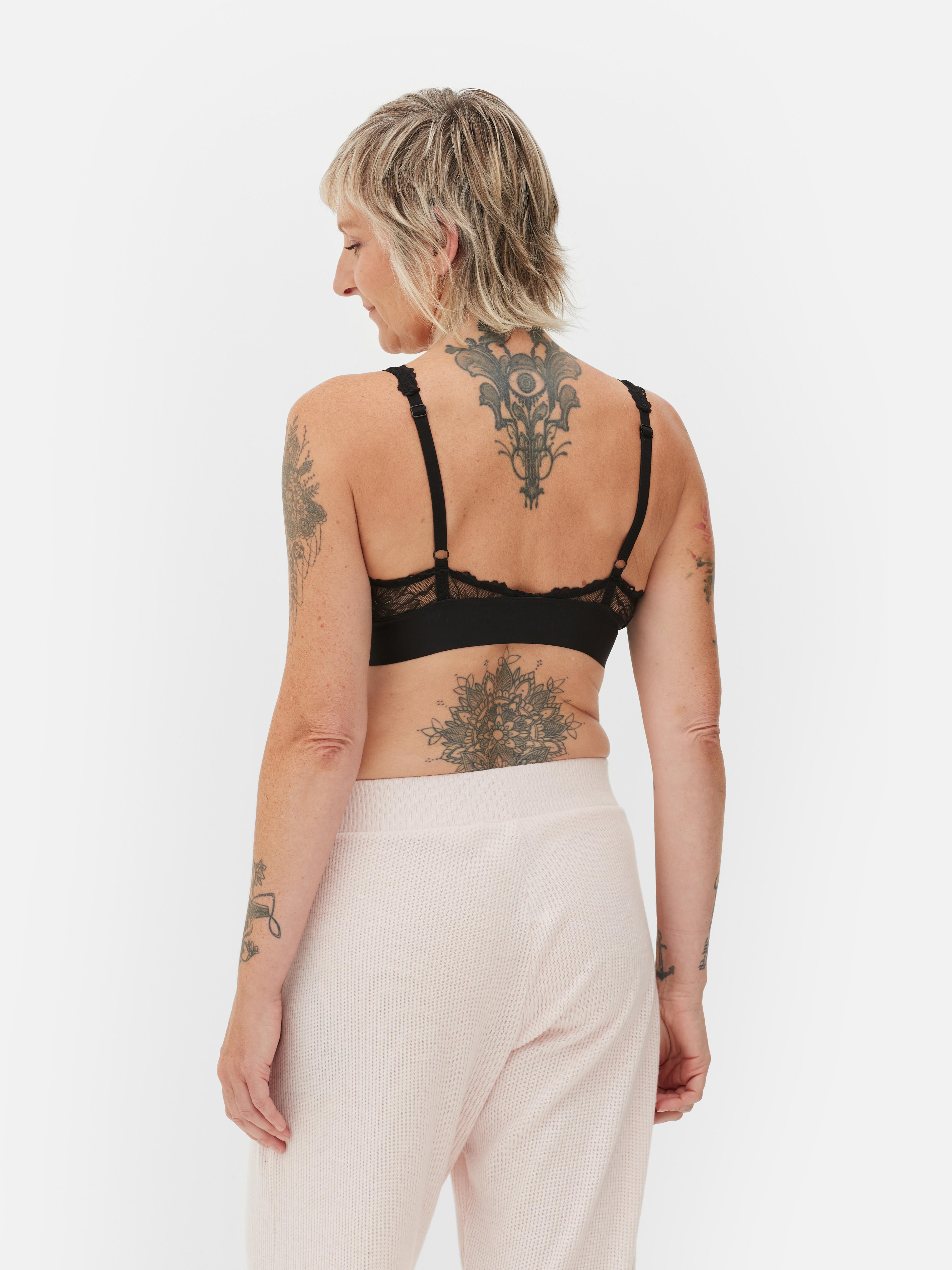 Breast Cancer Awareness Post-Surgery Front Fastening Lace Bralette
