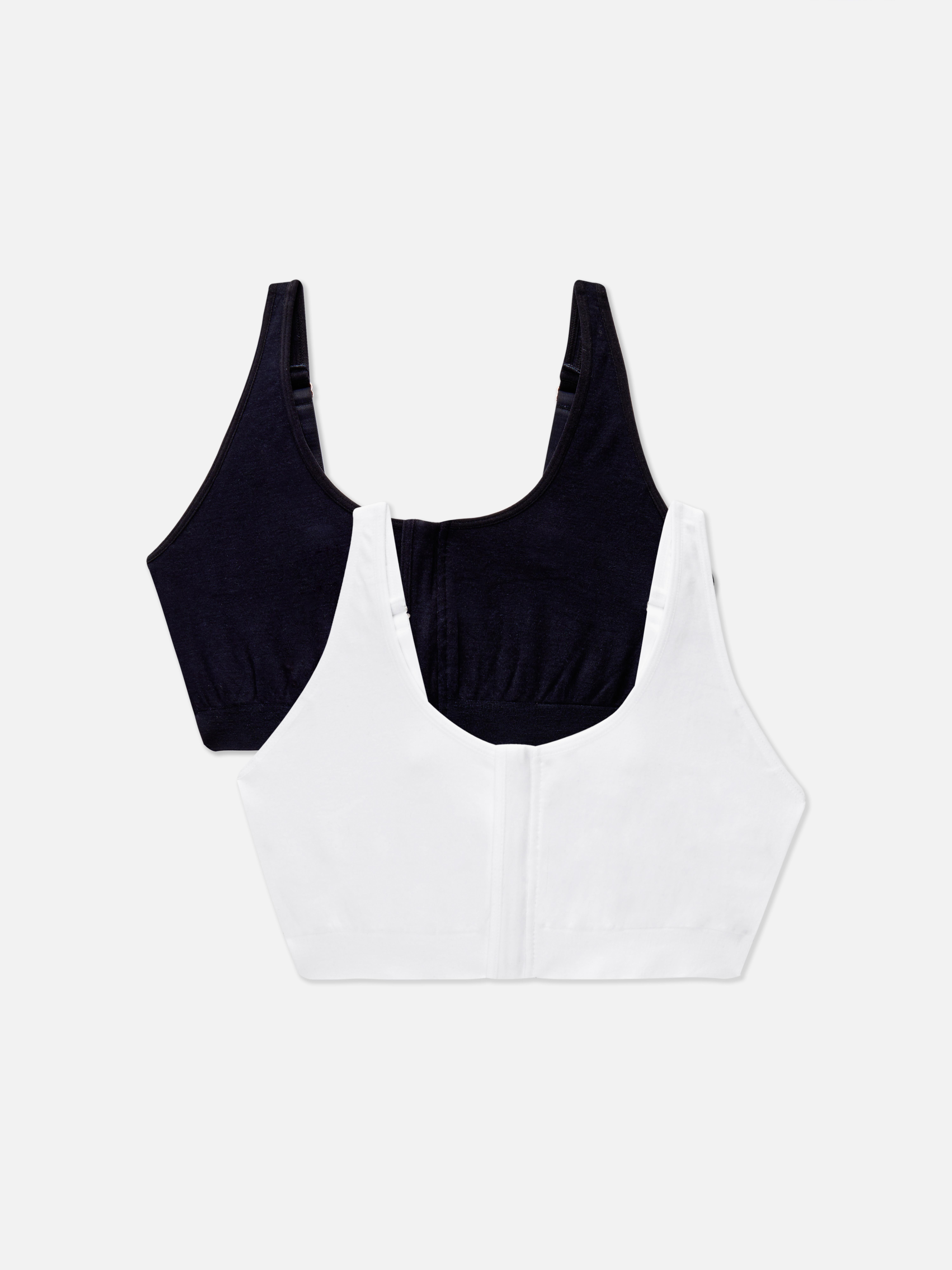 2pk Breast Cancer Awareness Post-Surgery Zip-Up Bras