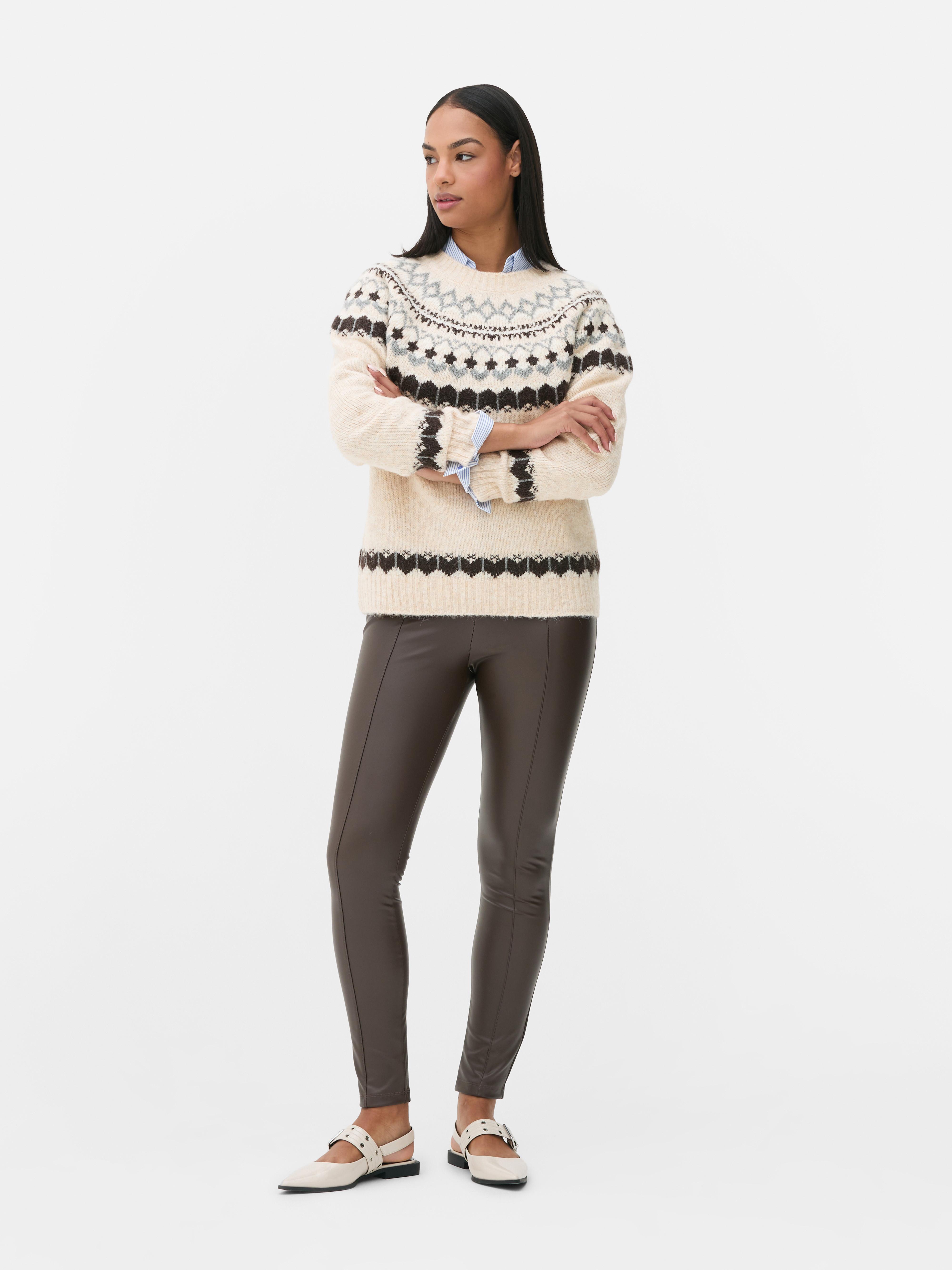 Fairisle-trui met ronde hals