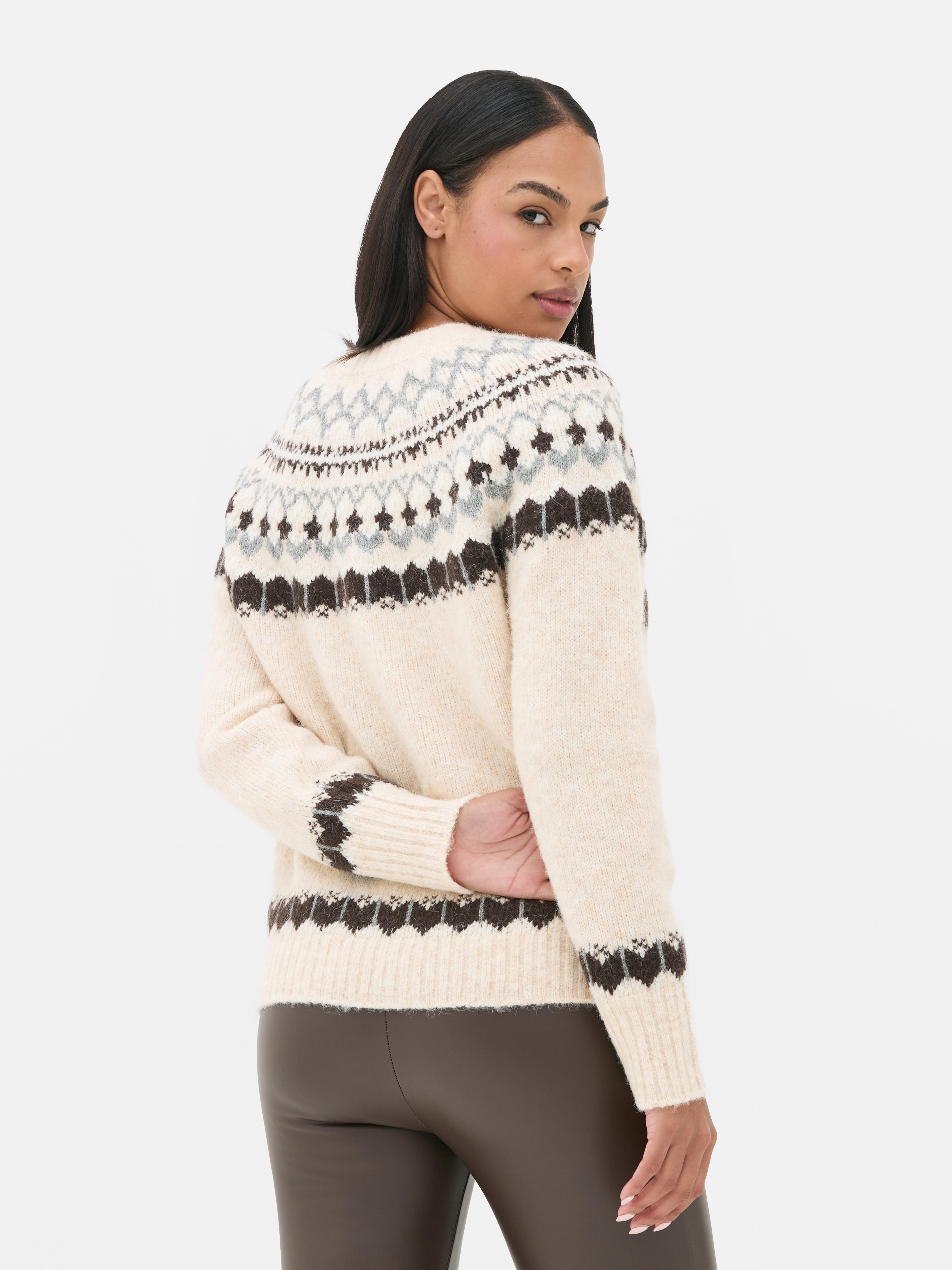 Fairisle-trui met ronde hals