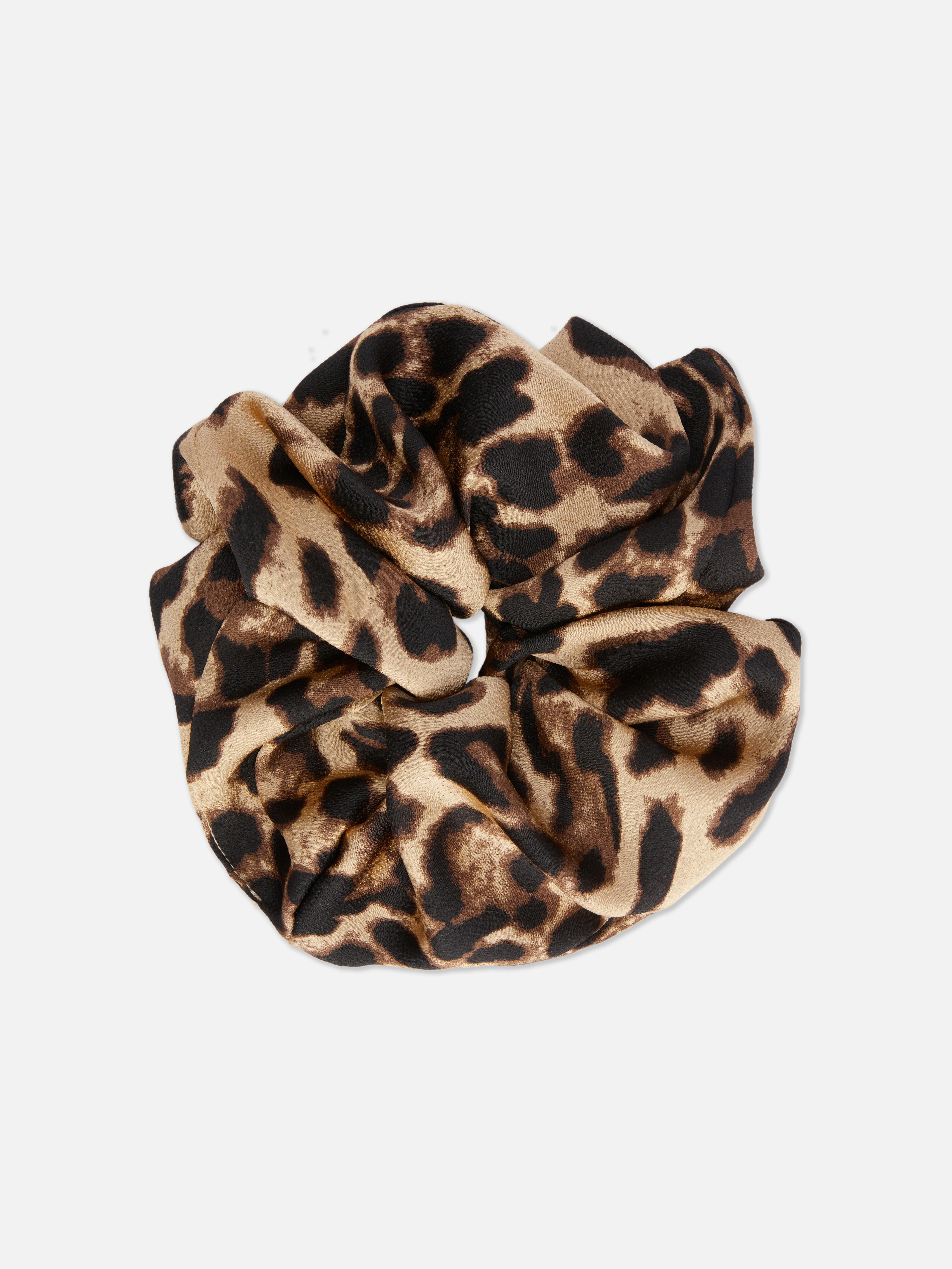 Jumbo Leopard Print Scrunchie