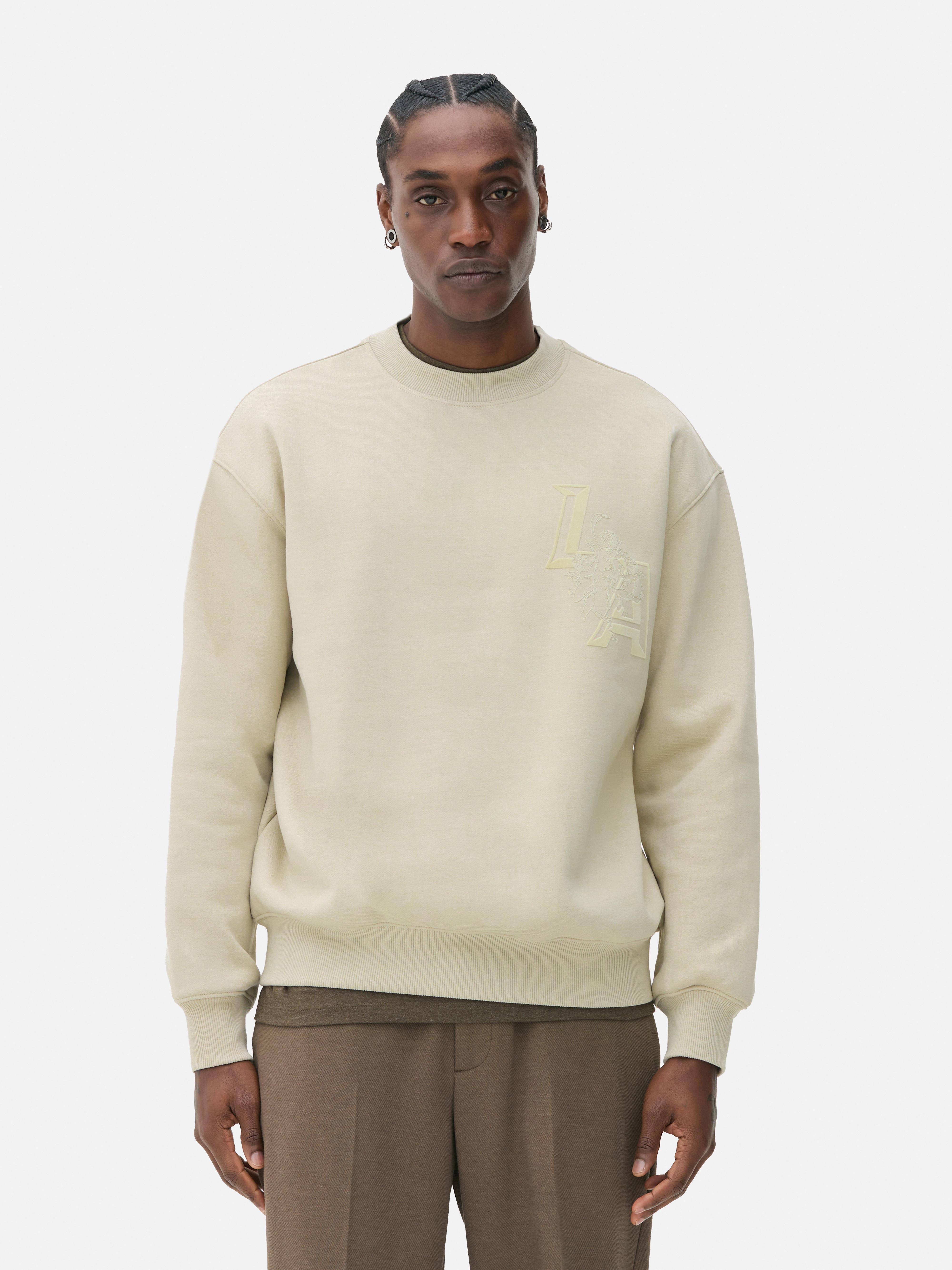 Cream crew neck sweatshirt online