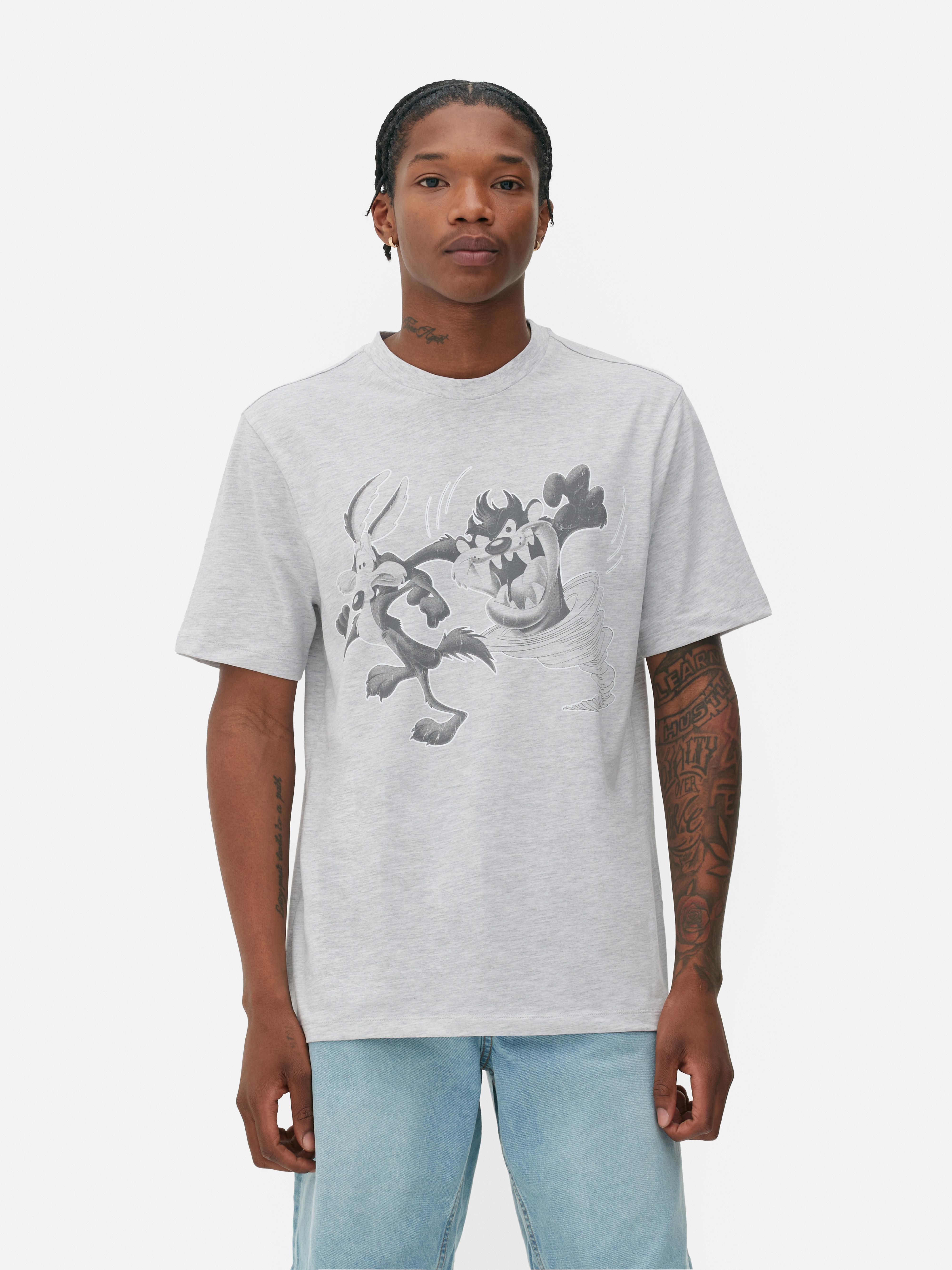 Men s Grey Marl Looney Tunes Graphic T Shirt Penneys