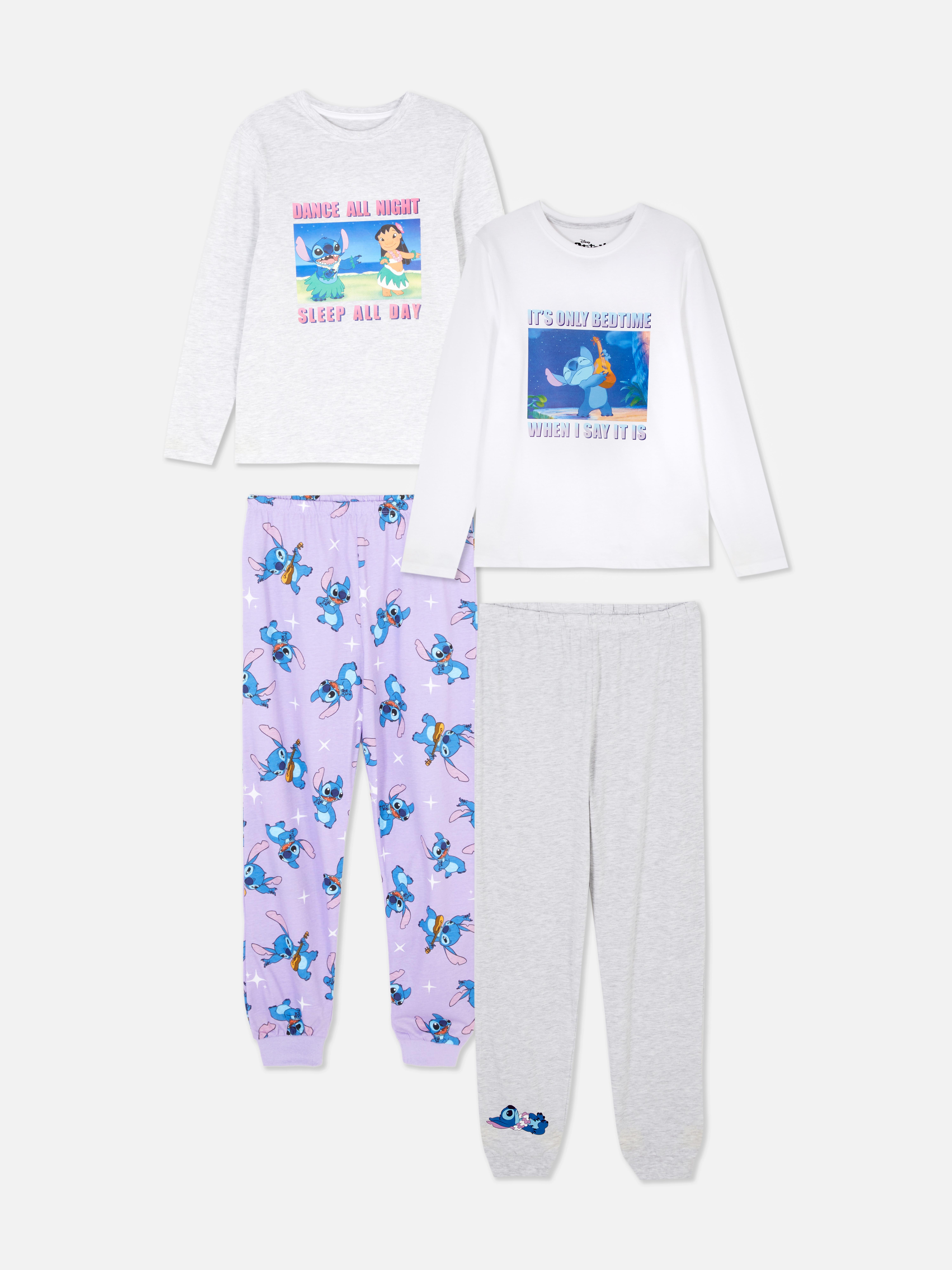 2 pár Disney Stitch hosszú ujjú pizsamaszett