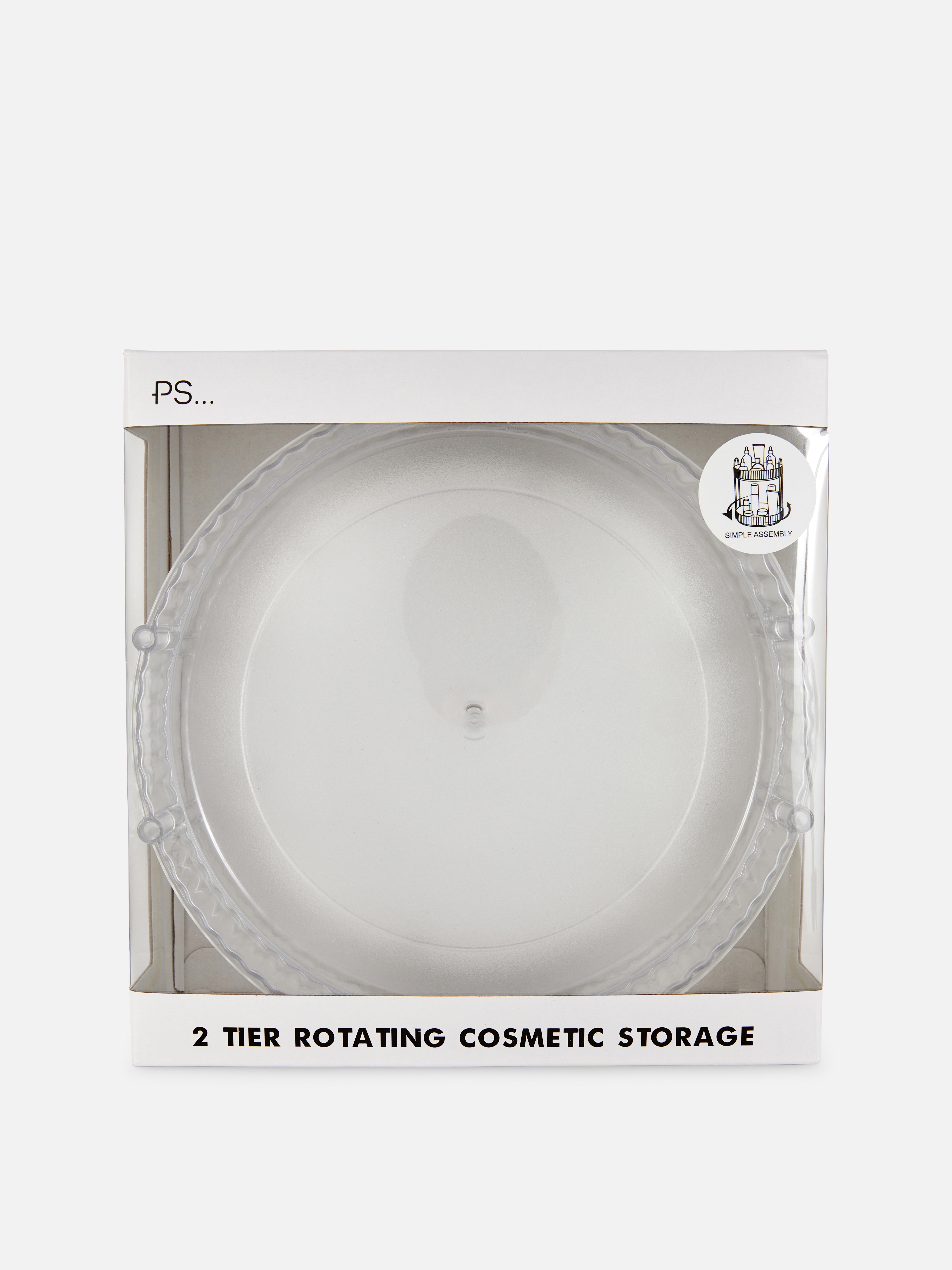 Two-Tier Rotating Cosmetic Stand