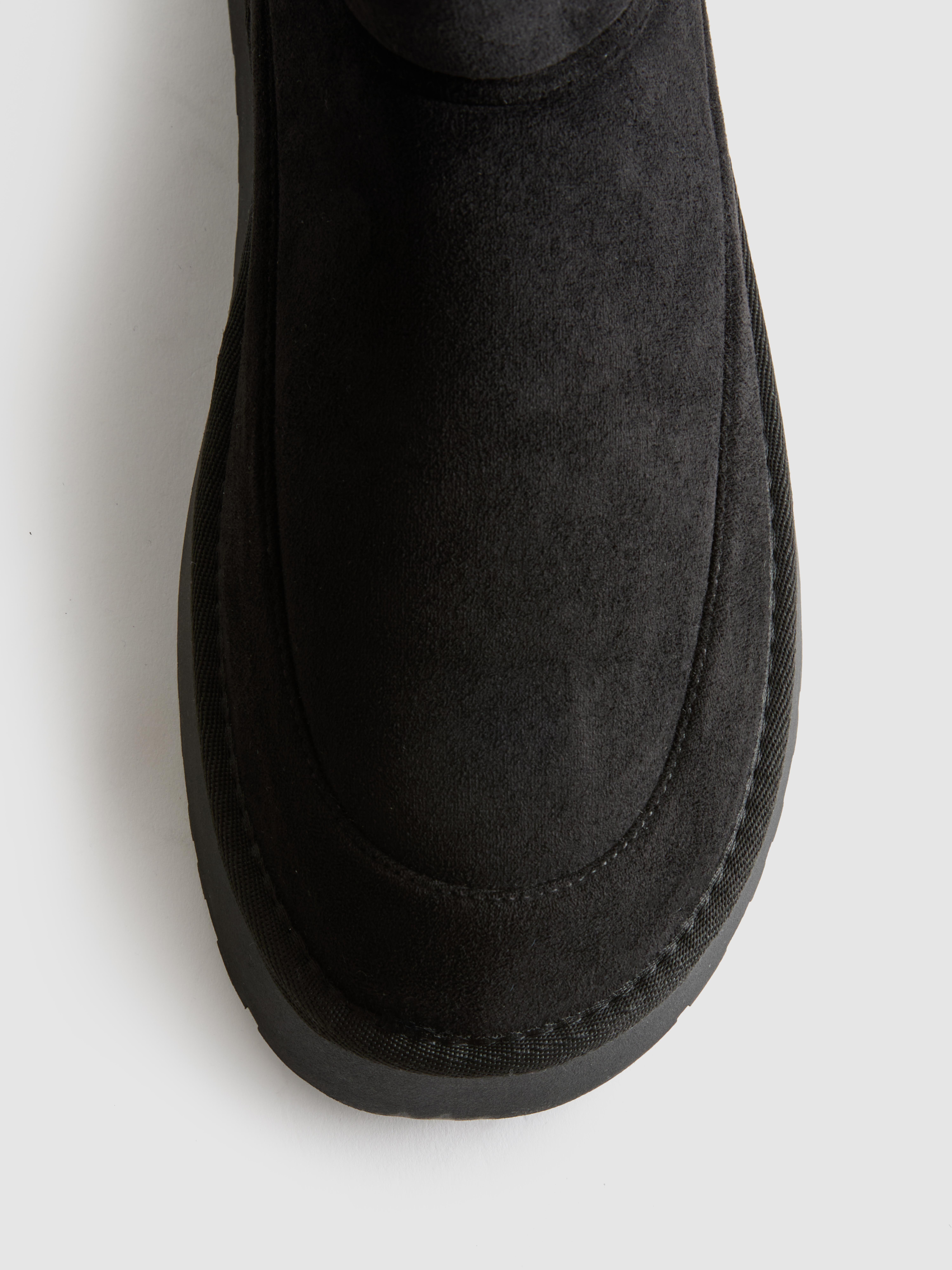Faux Suede Platform Boots