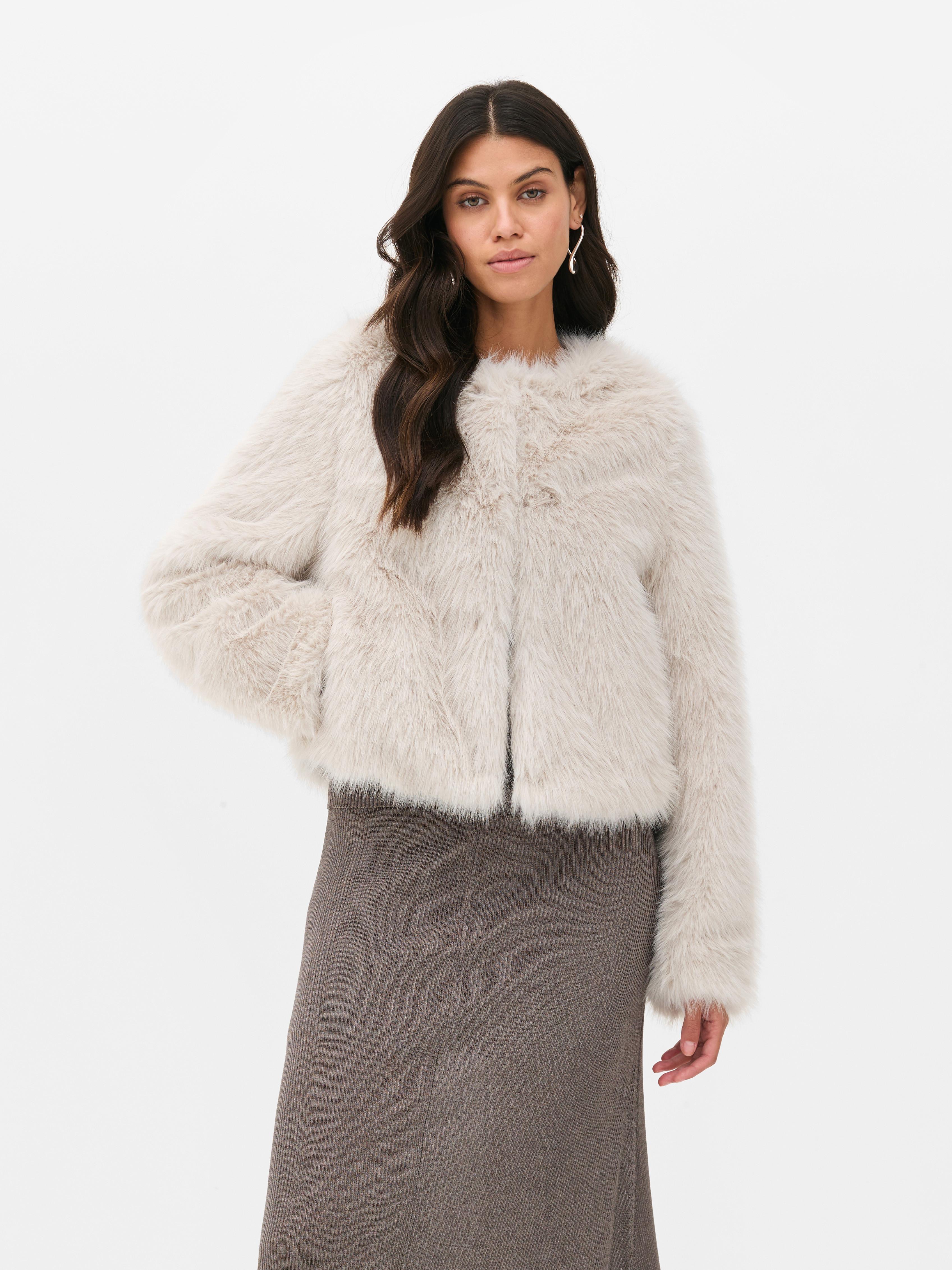 Primark fluffy coat store