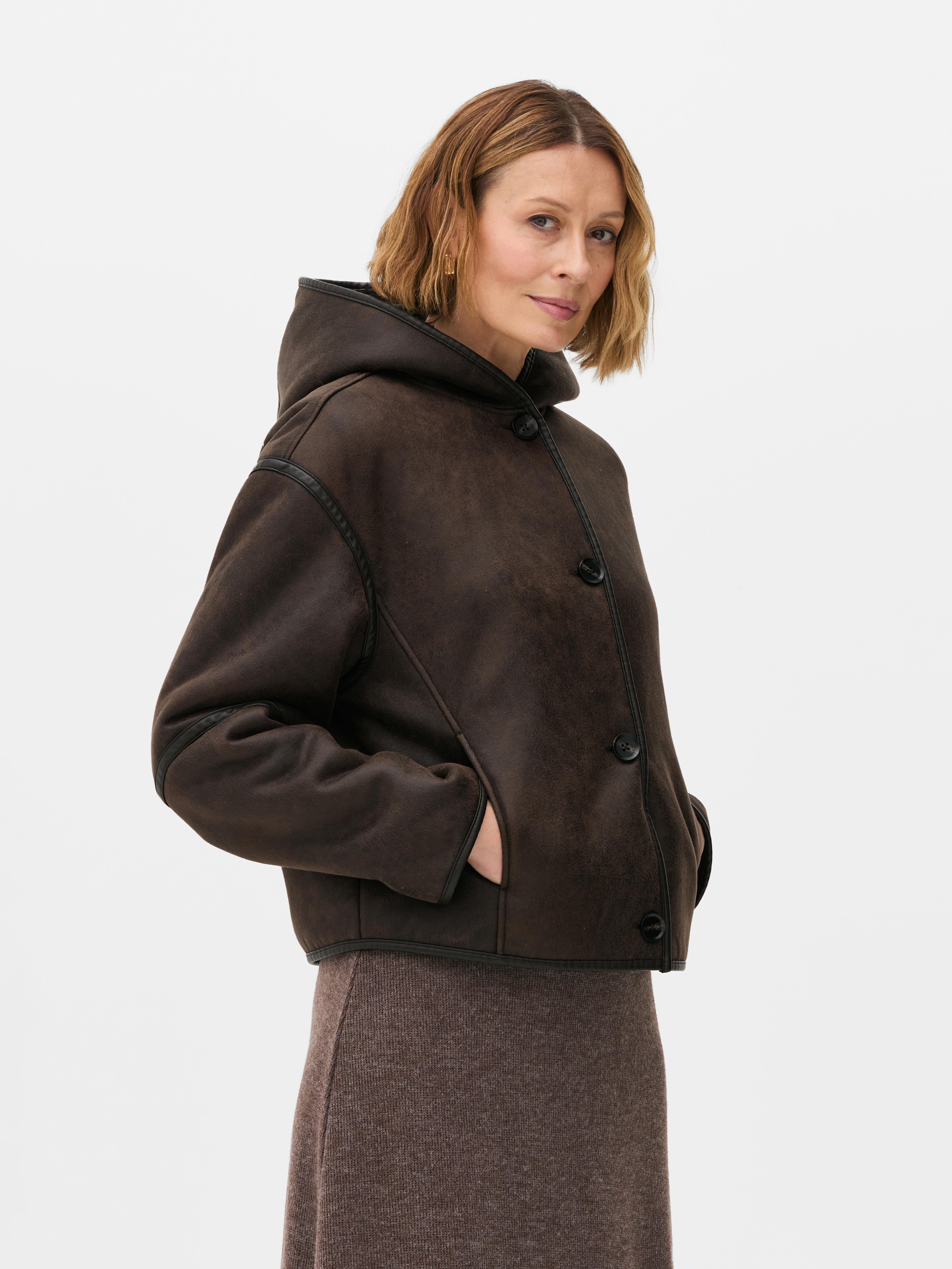 Primark shearling jacket hotsell