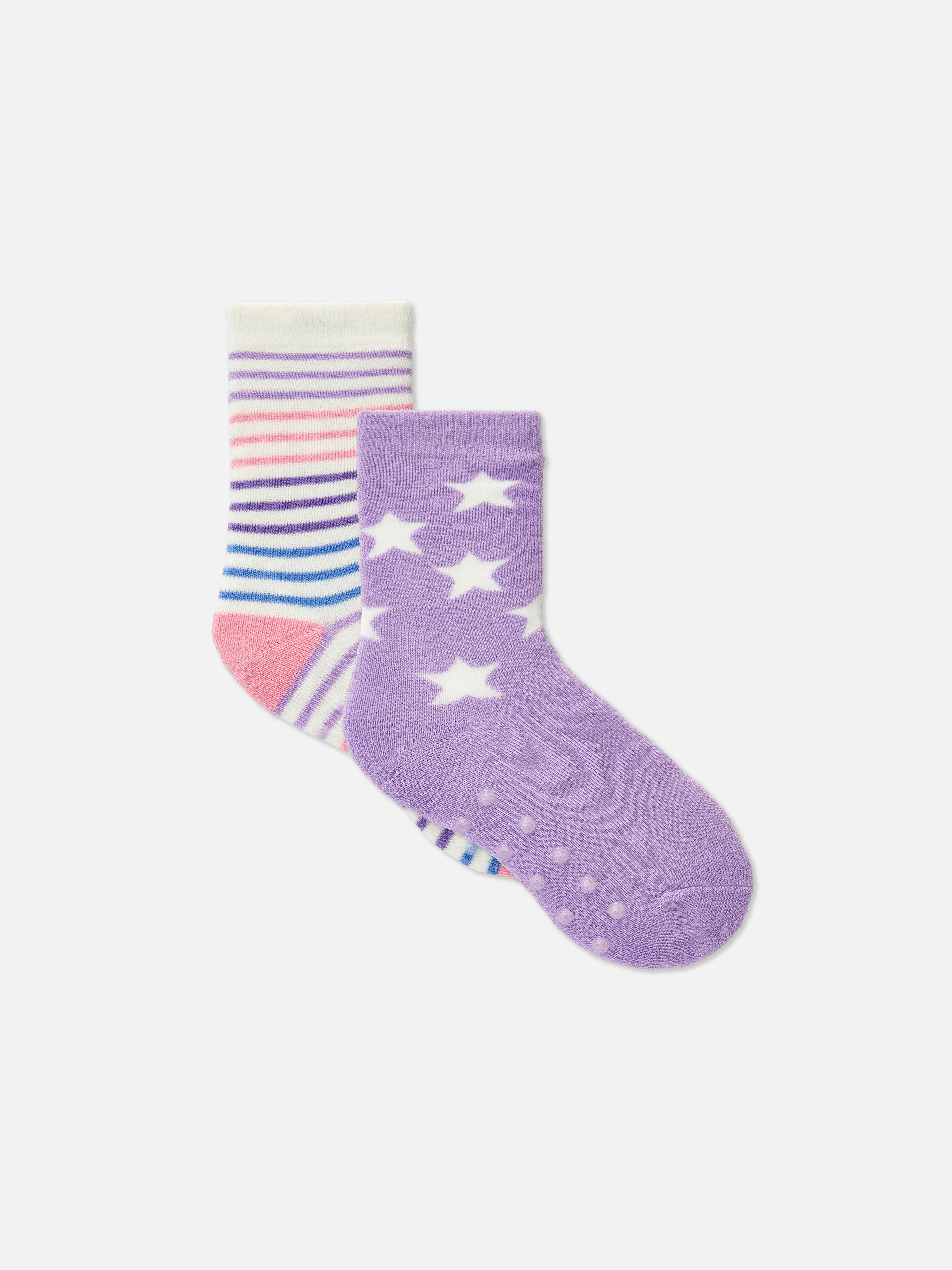 Girls Pink 2pk Thermal Ankle Socks Primark
