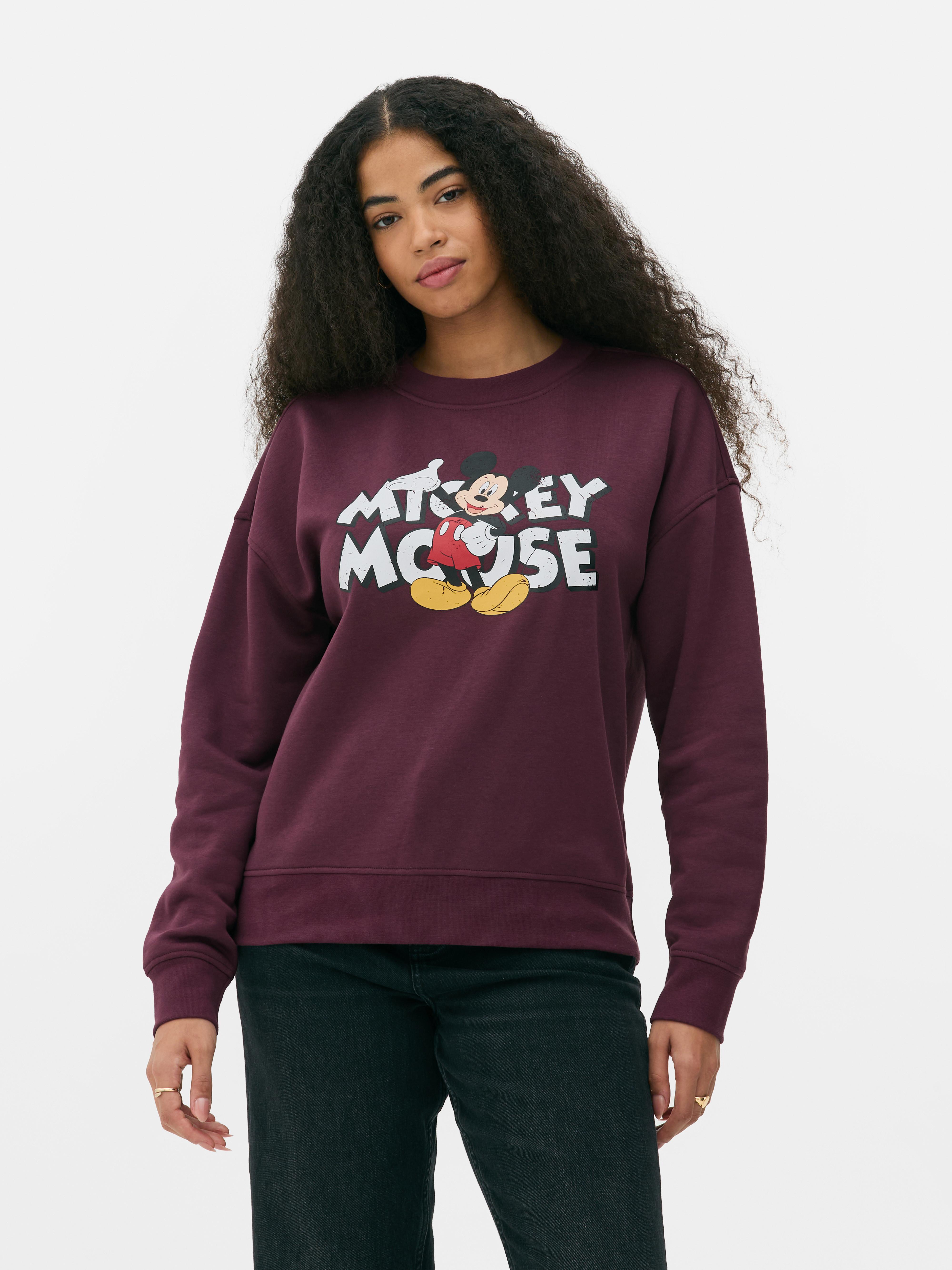 Sudadera de Mickey Mouse de Disney Burdeos Mujer Primark