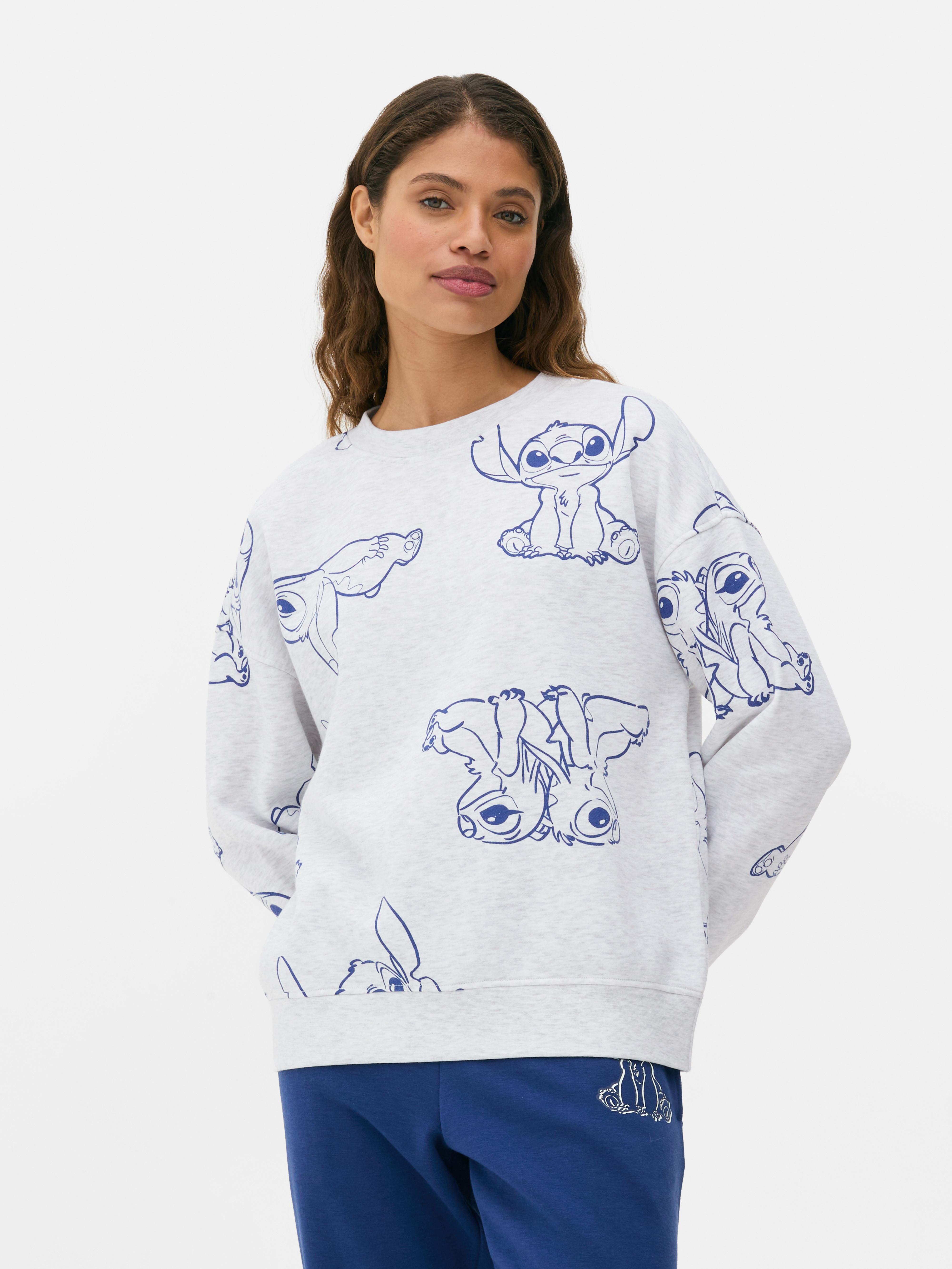 Women s Gray Heather Disney s Stitch Sweatshirt Primark