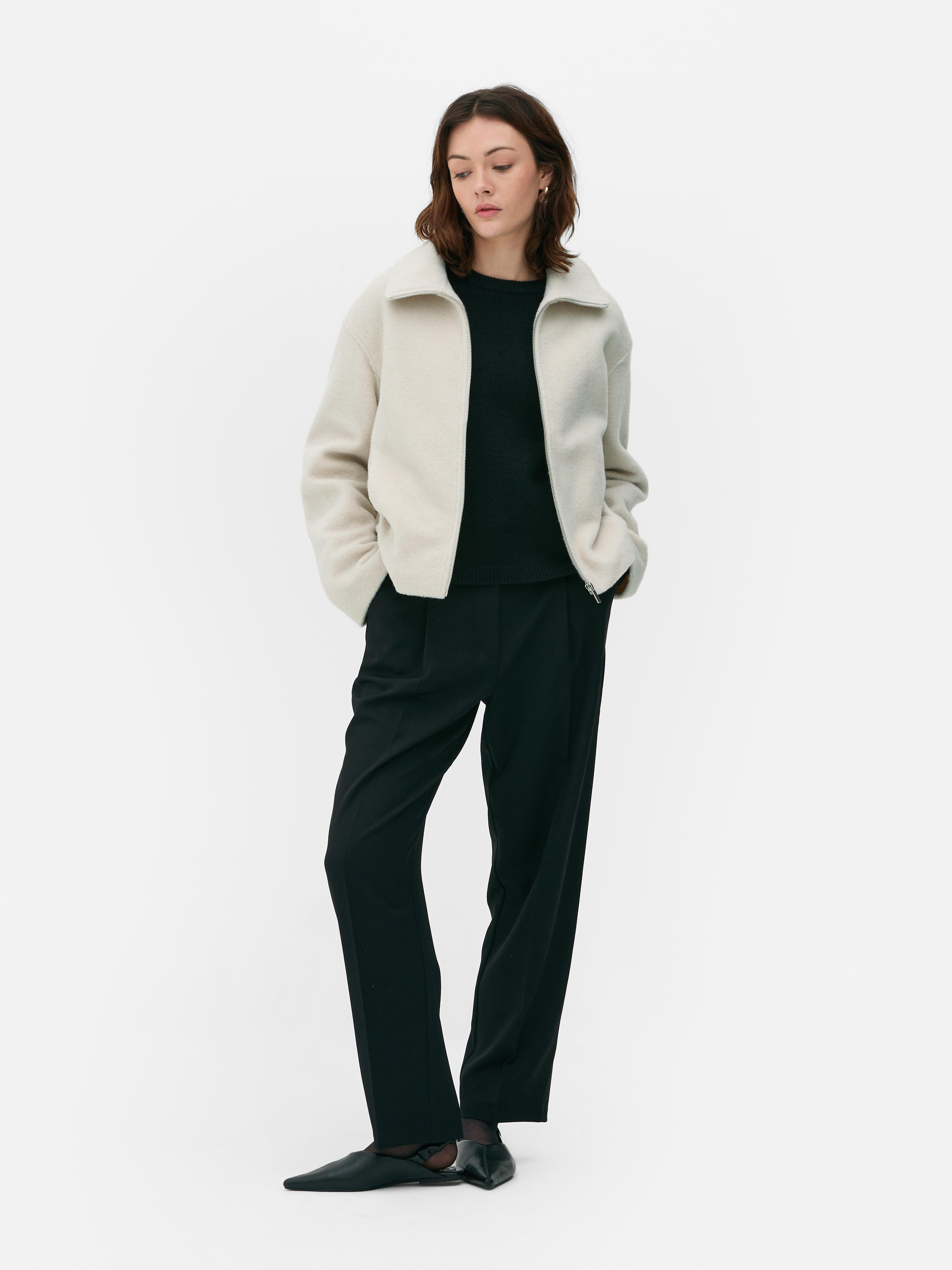 Womens Ecru Soft Zip Through Jacket Primark