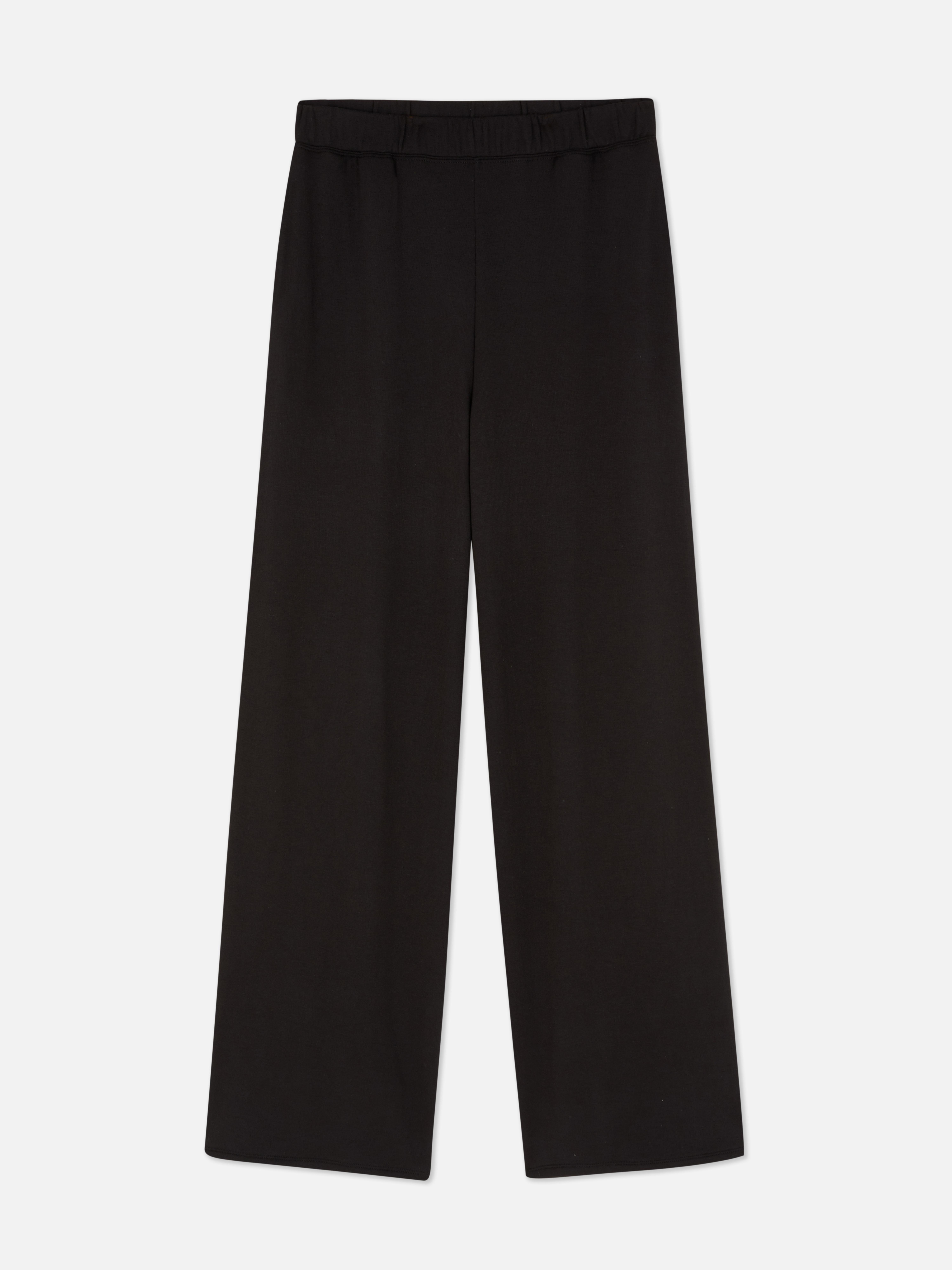 Wide leg joggers black sale