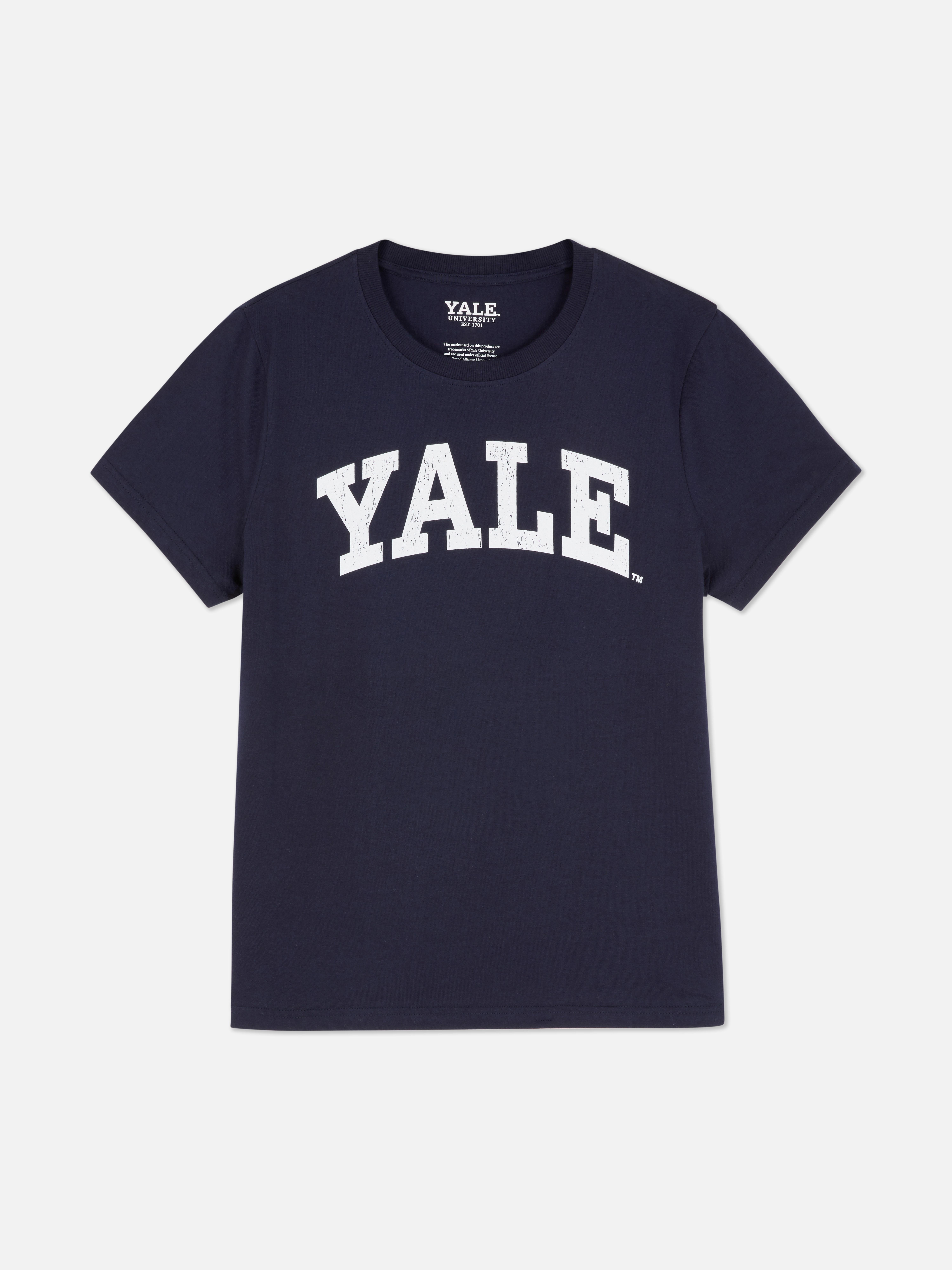 ☆YALE☆ Women's Pigment Applique T-Shirt Navy YFM1SS208ANA Women's Navy Yale Graphic T-Shirt | Primark