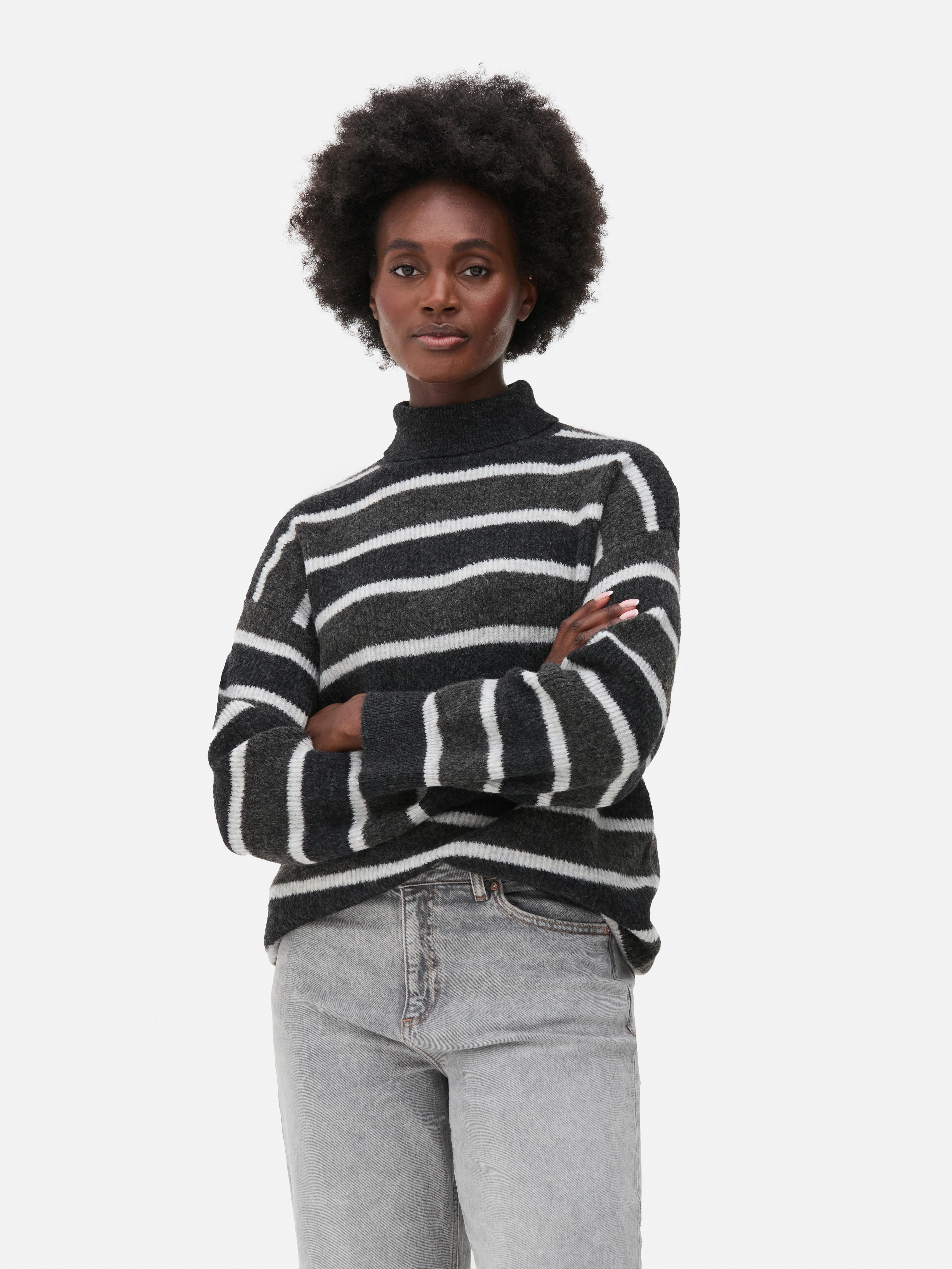 Womens Charcoal Turtleneck Jumper Primark