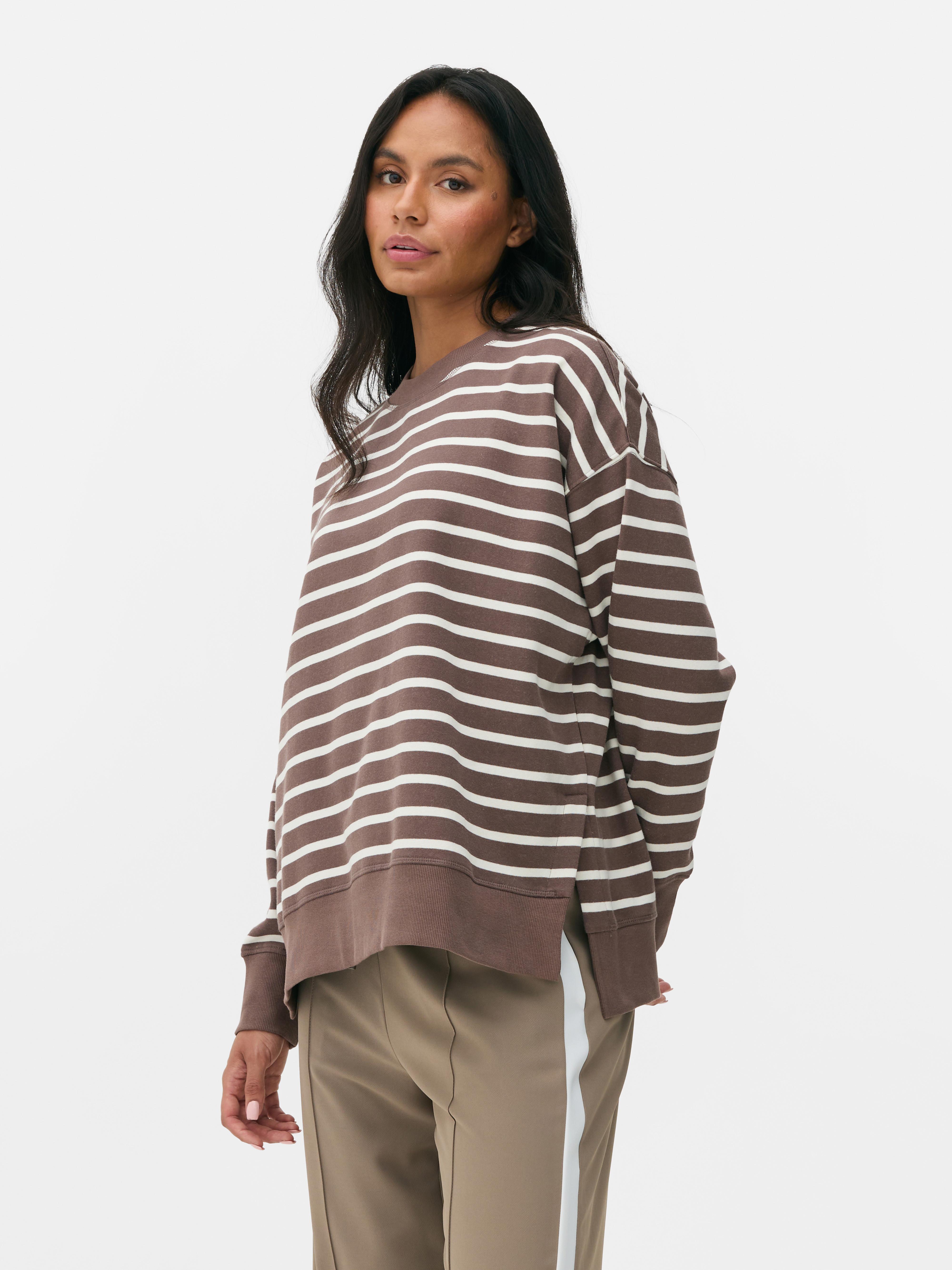 Stripe Crew Neck Sweatshirt