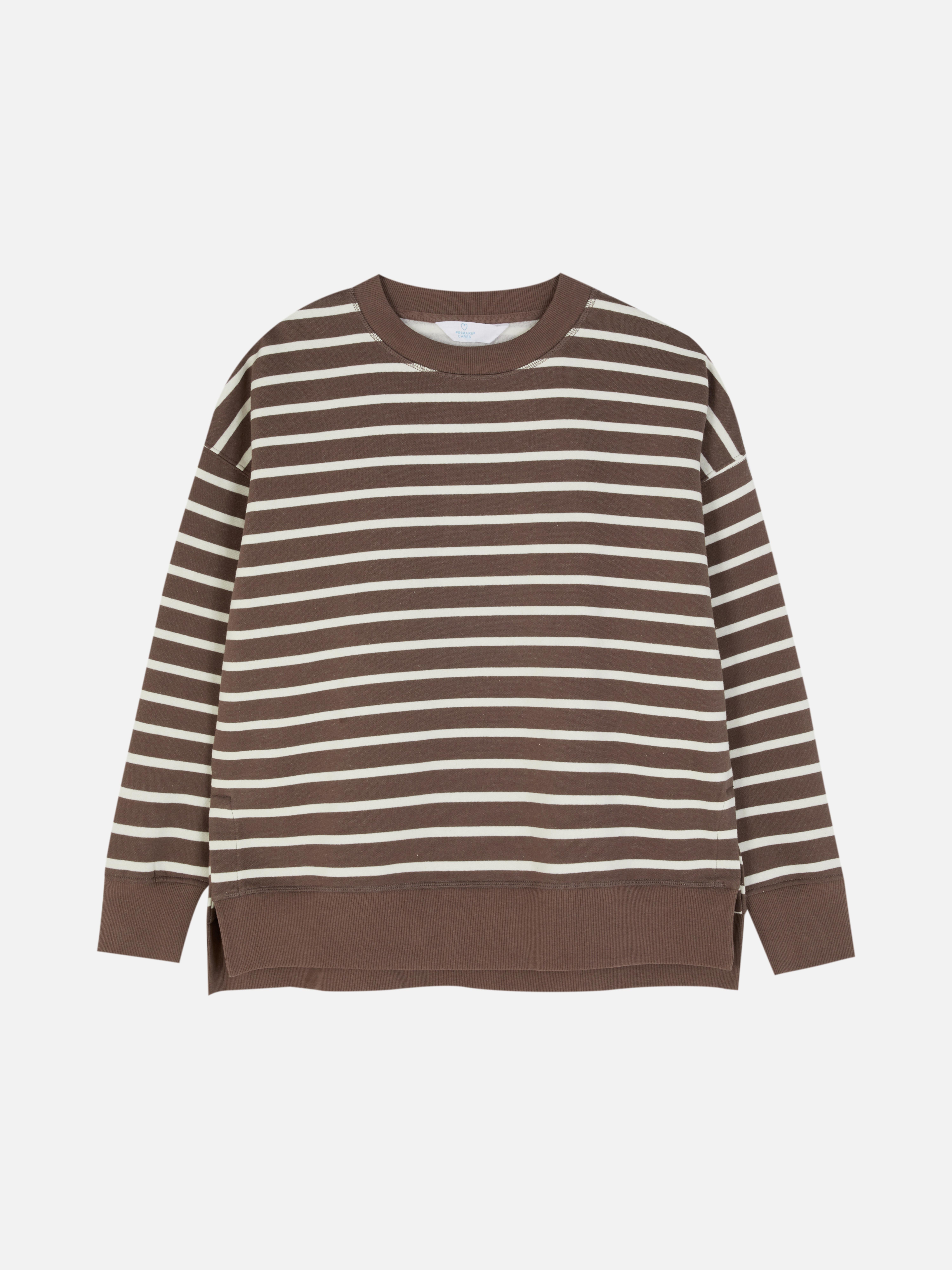 Stripe Crew Neck Sweatshirt