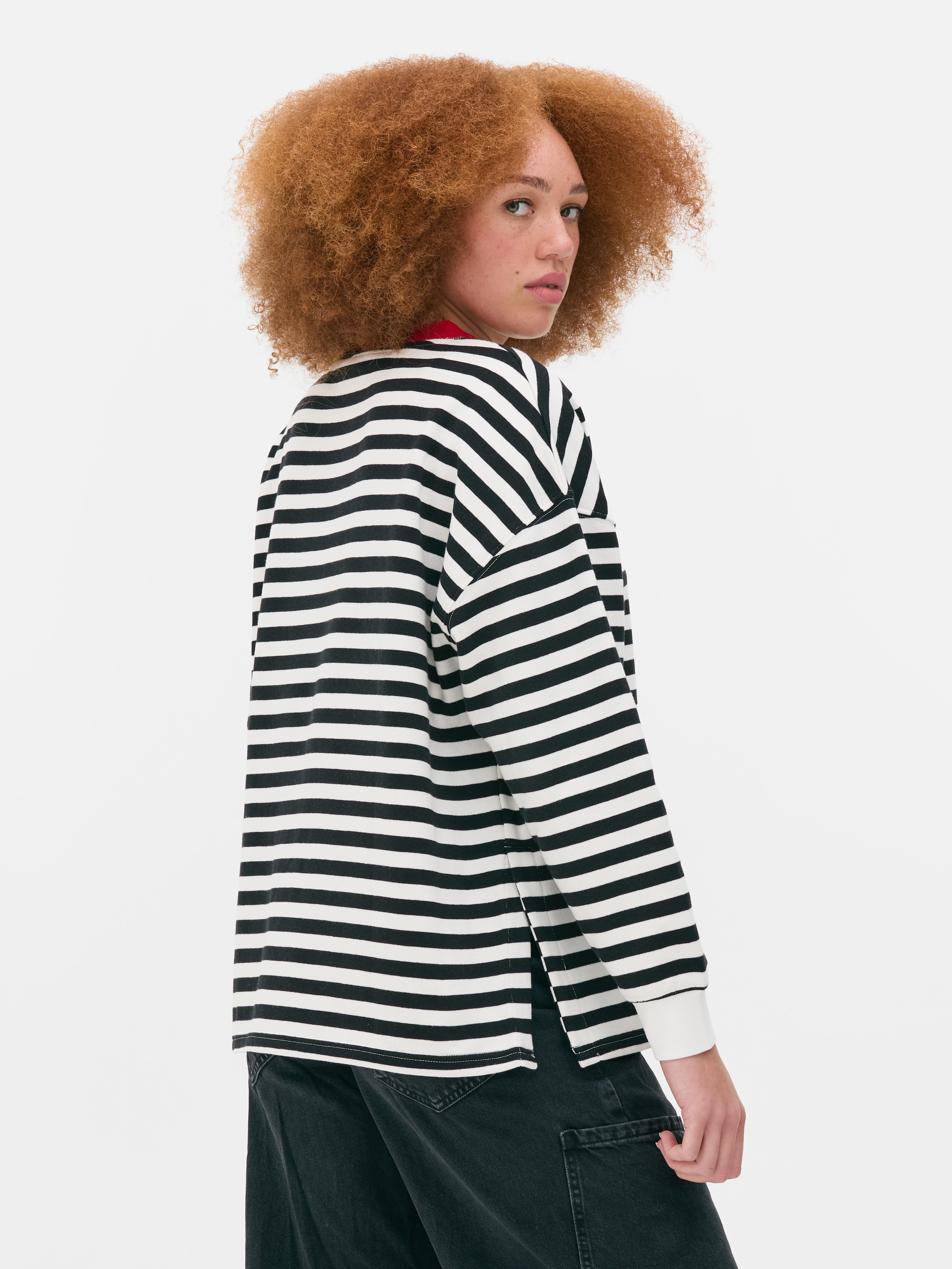 Stripe Crew Neck Sweatshirt