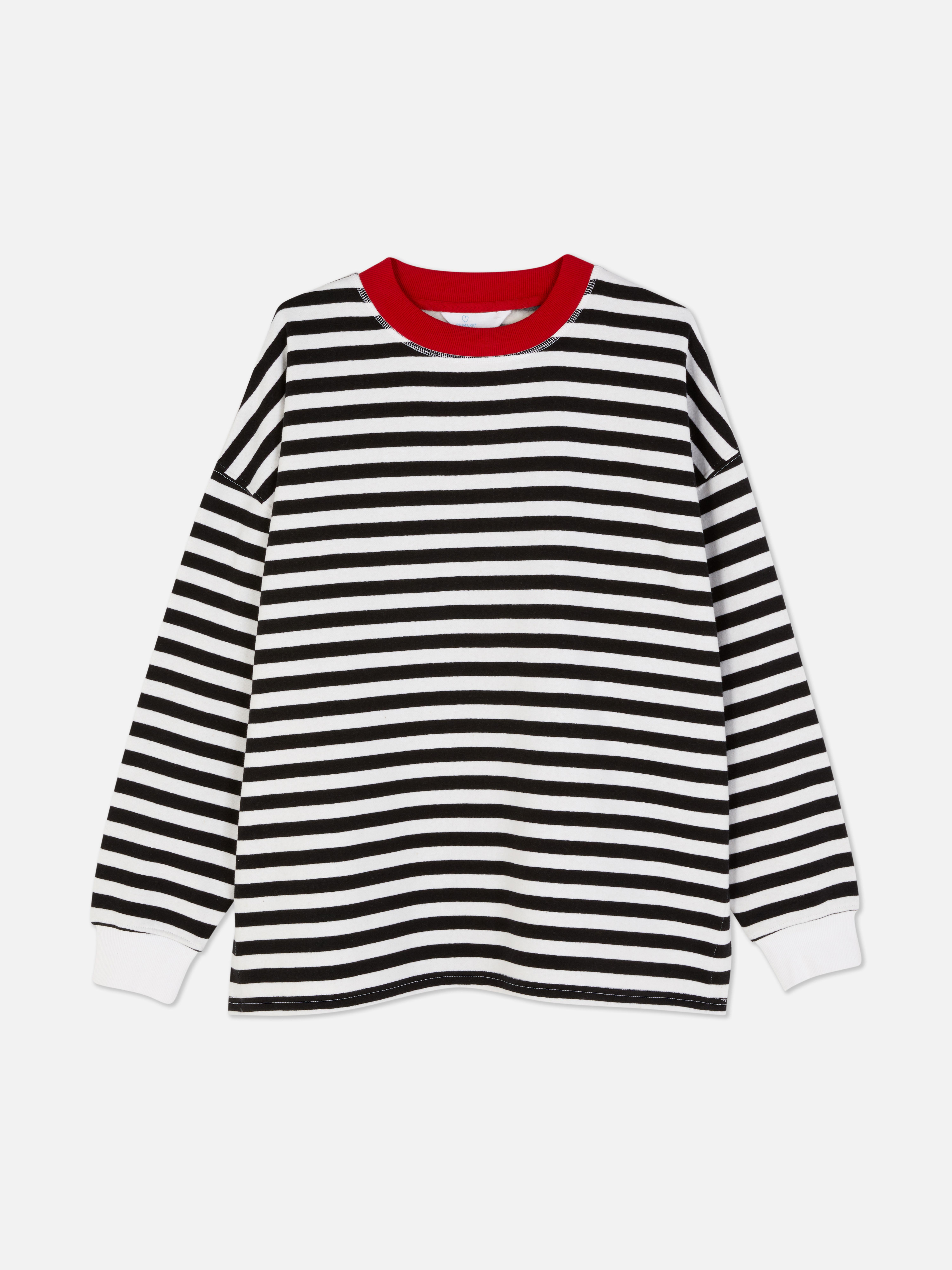 Stripe Crew Neck Sweatshirt