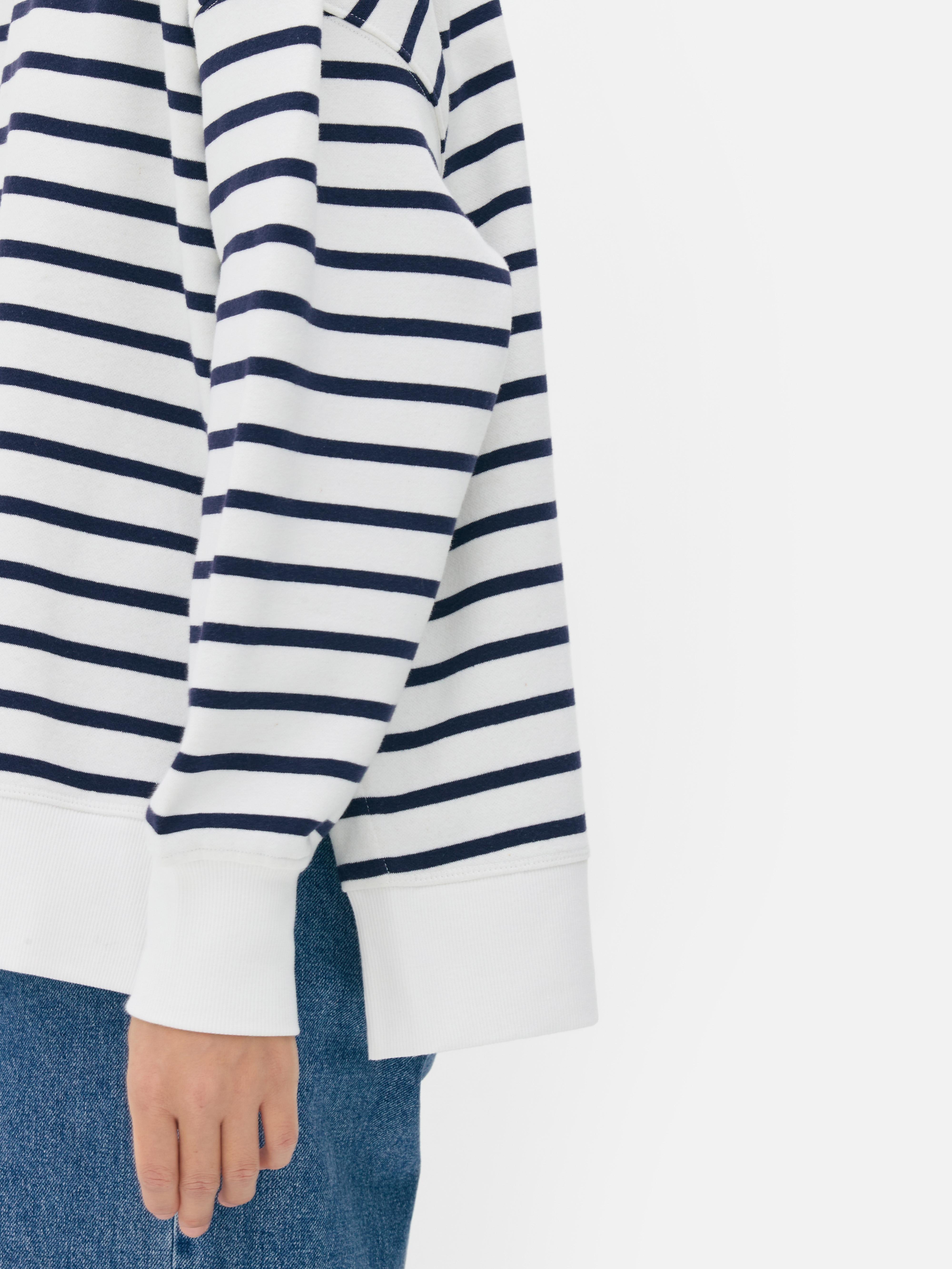 Stripe Crew Neck Sweatshirt