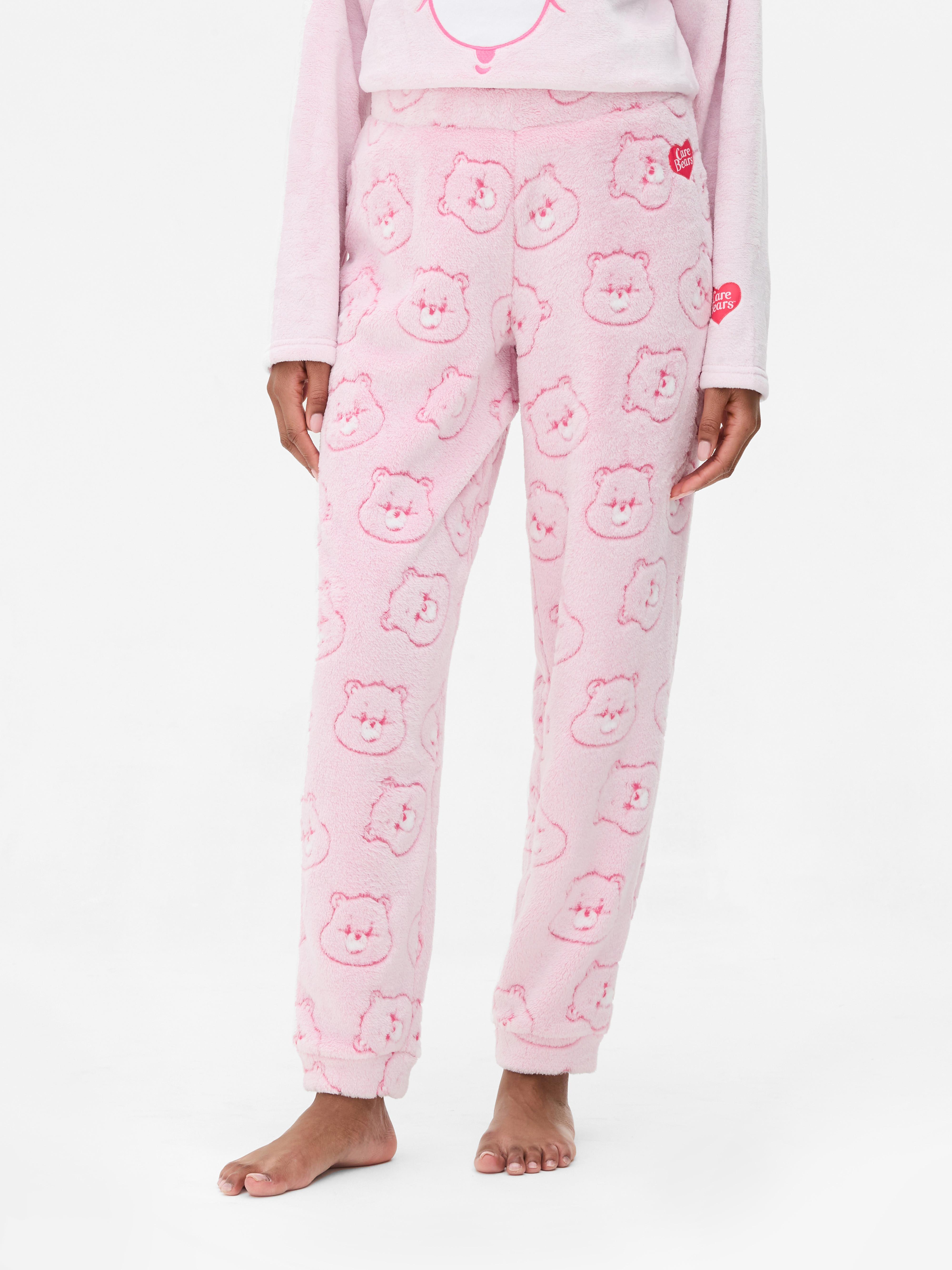 Womens Pink Care Bears Fleece Pyjama Bottoms Primark