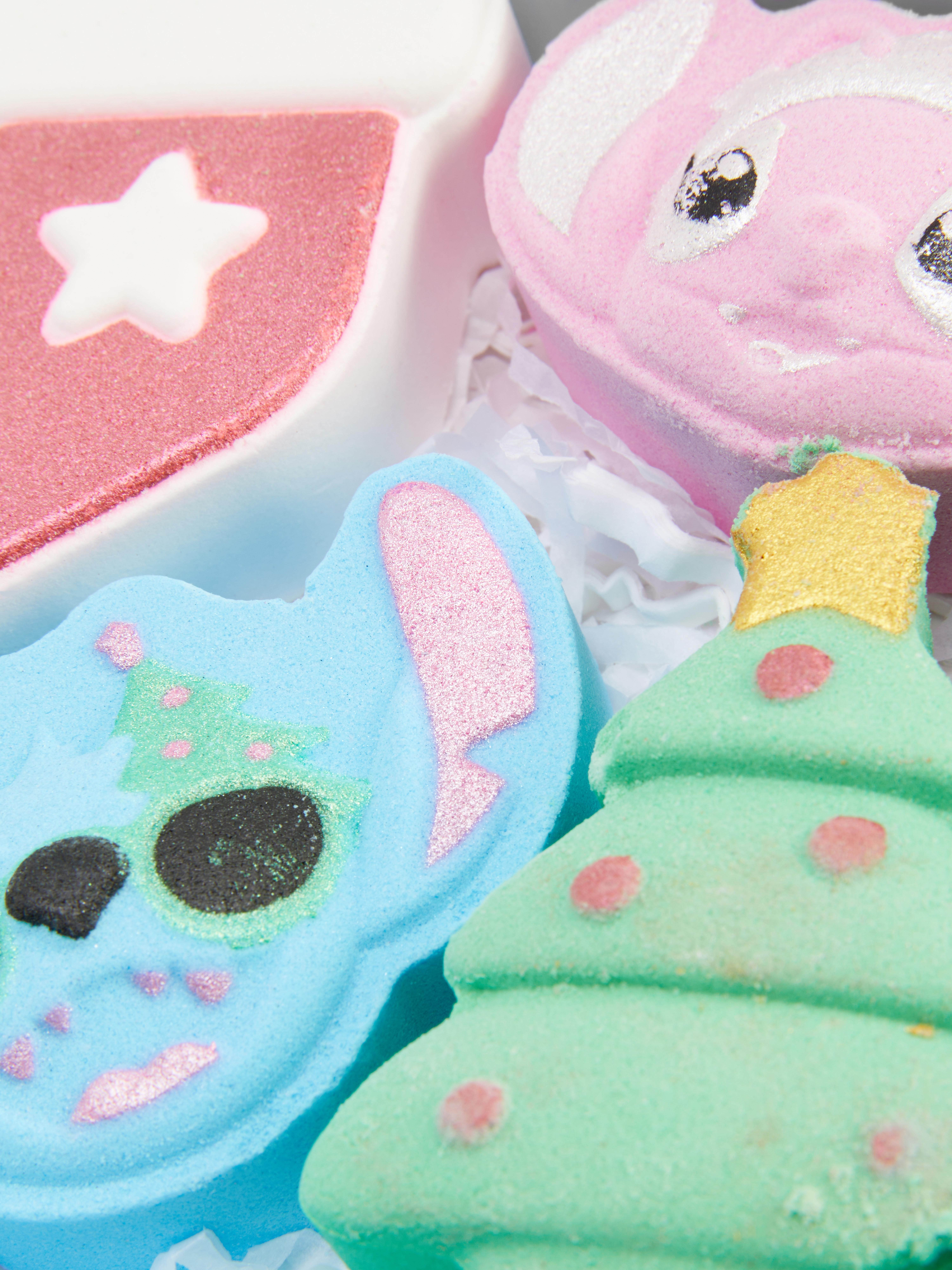 Vianočné šumivé bomby do kúpeľa Disney Stitch, 4 ks