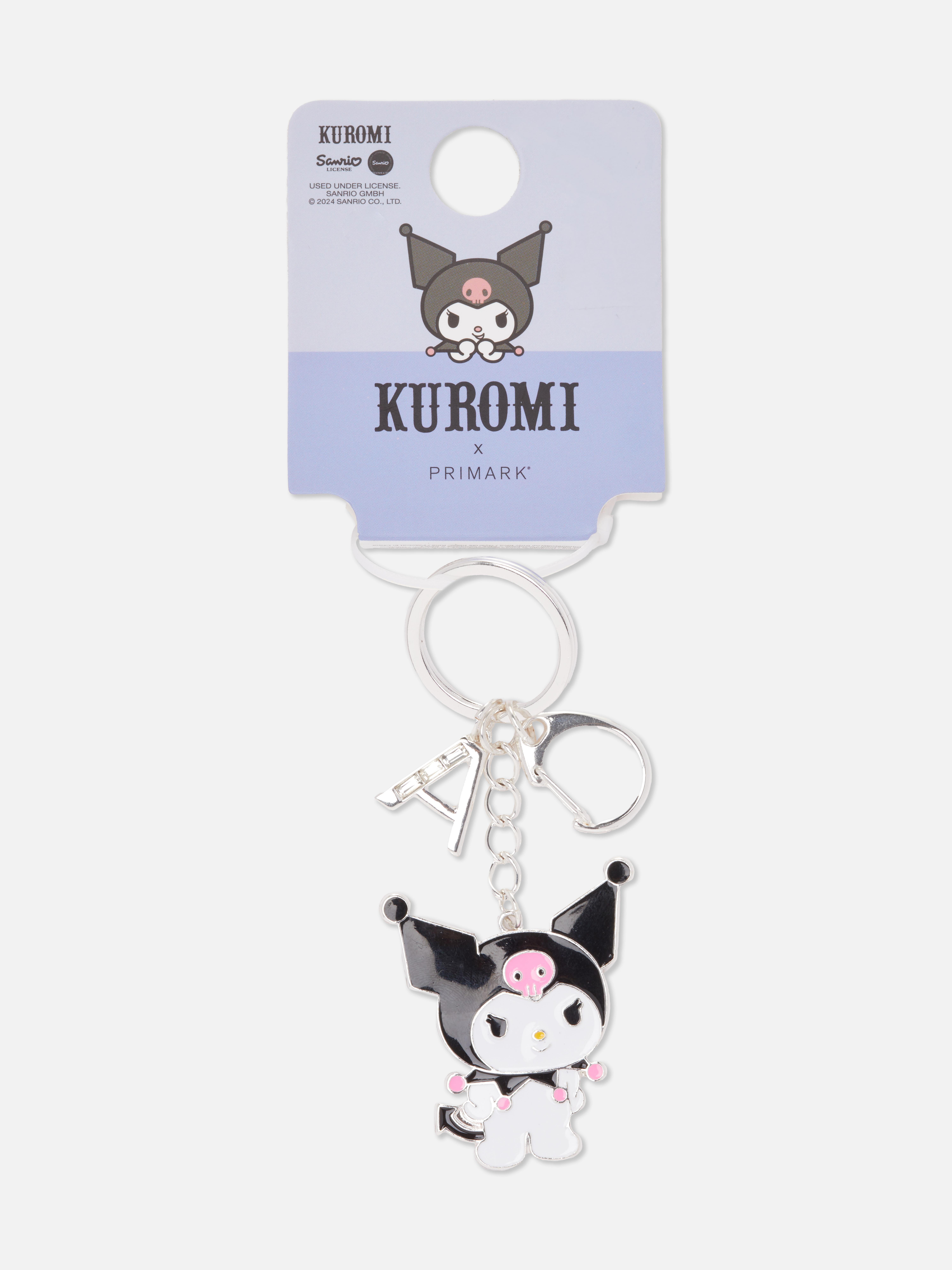 Women s Hello Kitty Kuromi Initial Keyring Black Primark