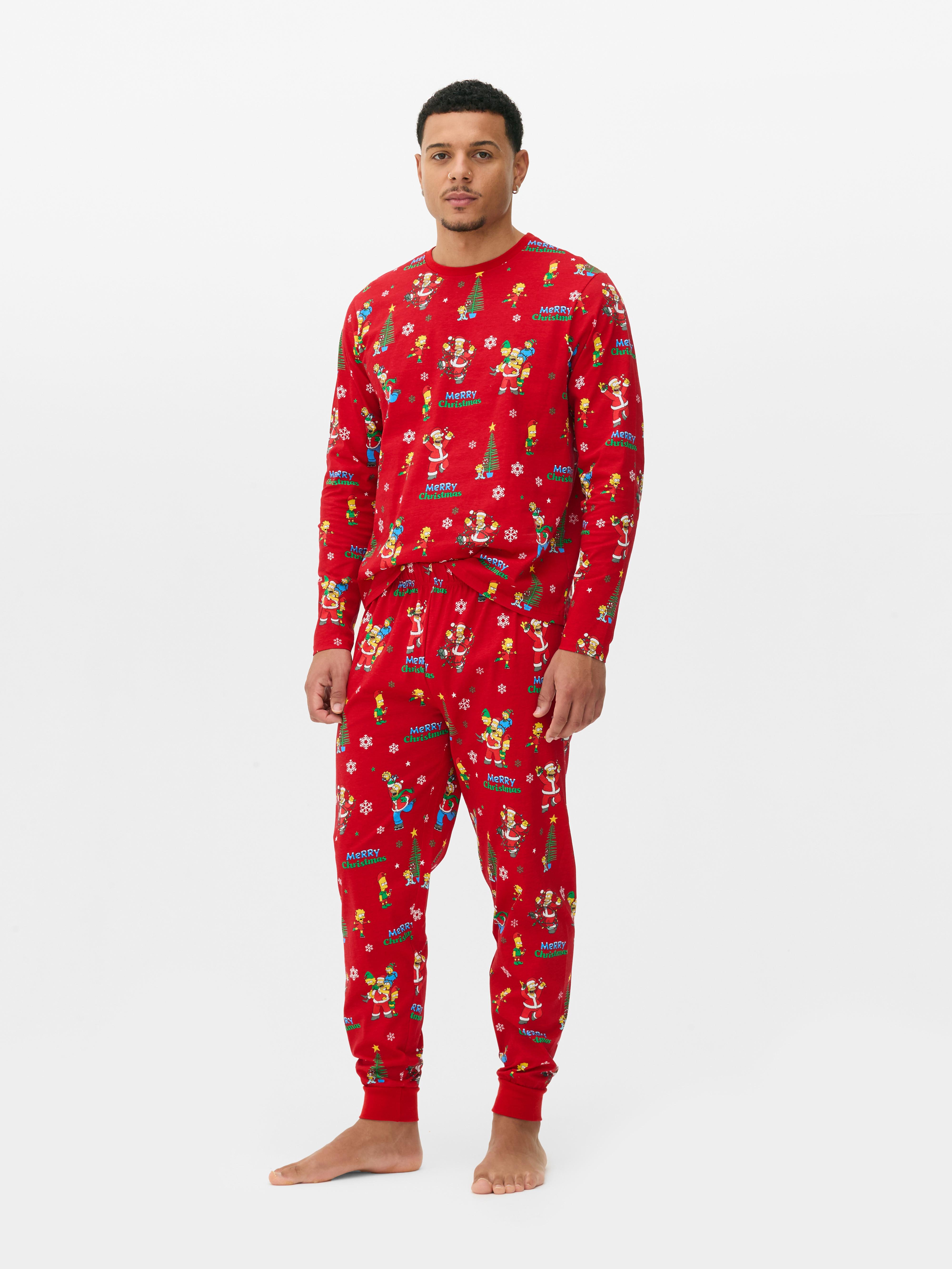 Pijama navideno familiar de The Simpsons para hombre Rojo Hombre Primark