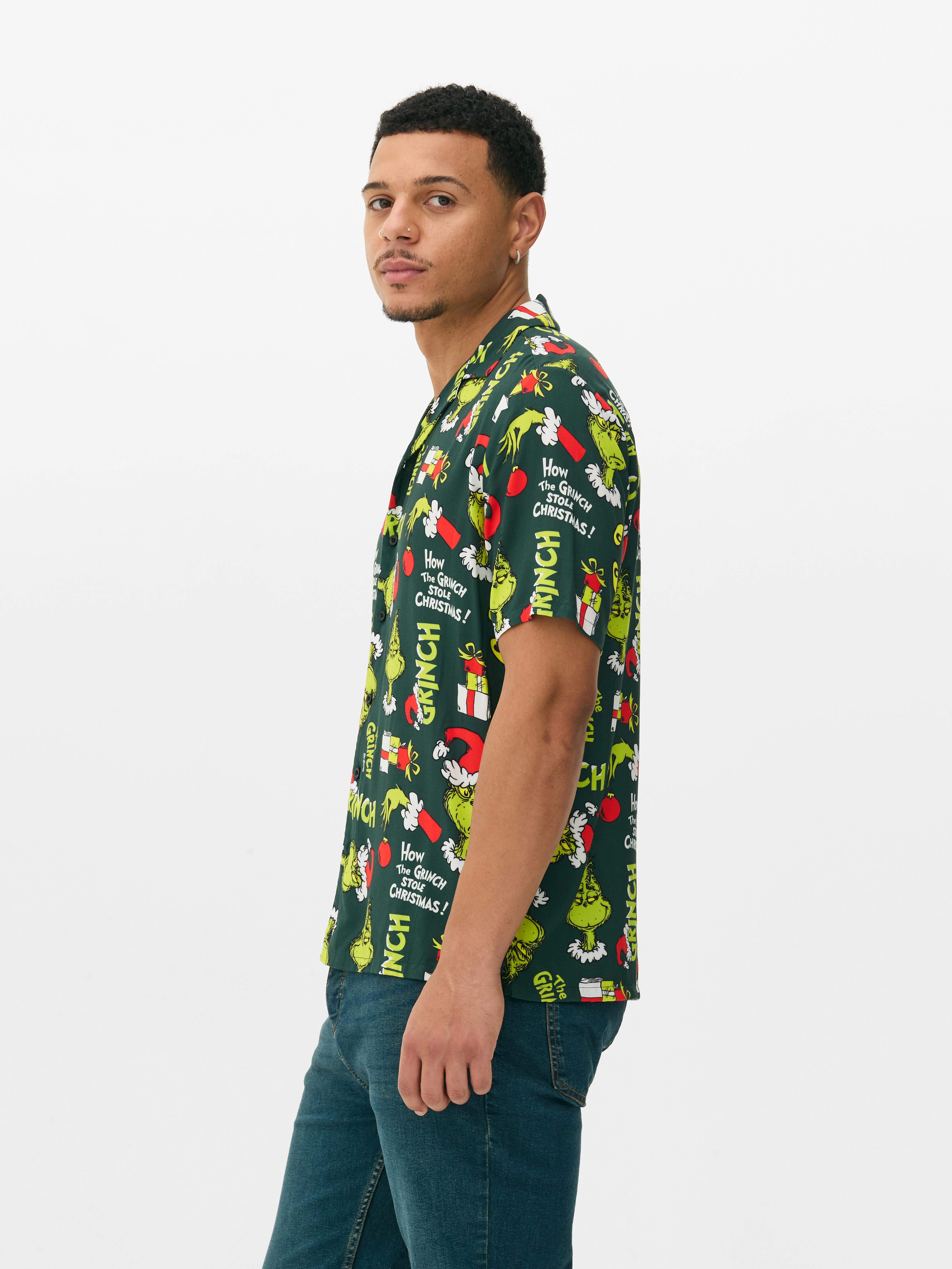 Men's Green The Grinch Short Sleeve Shirt Penneys