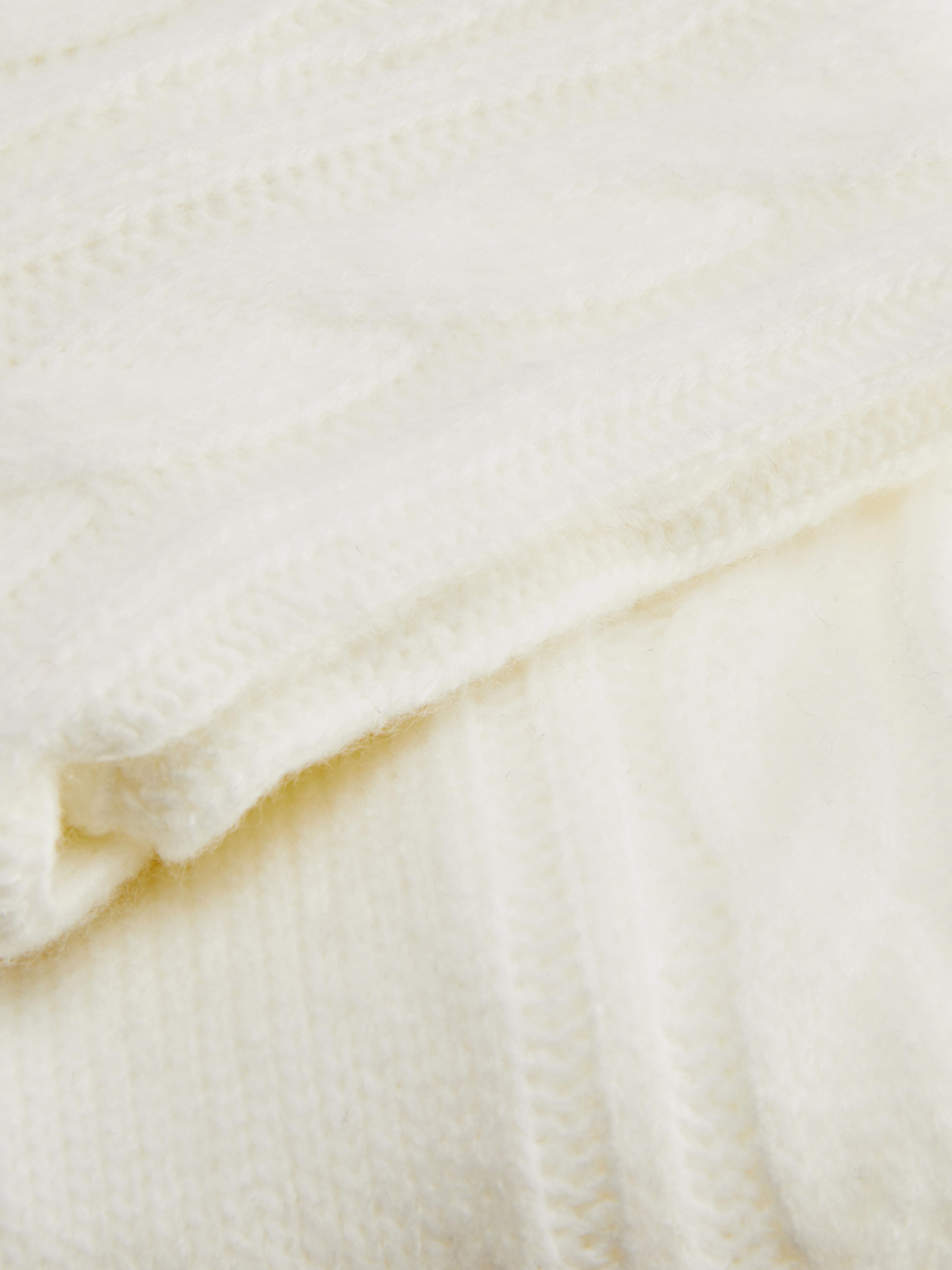 Womens Ivory Cable Knit KneeHigh Socks Primark