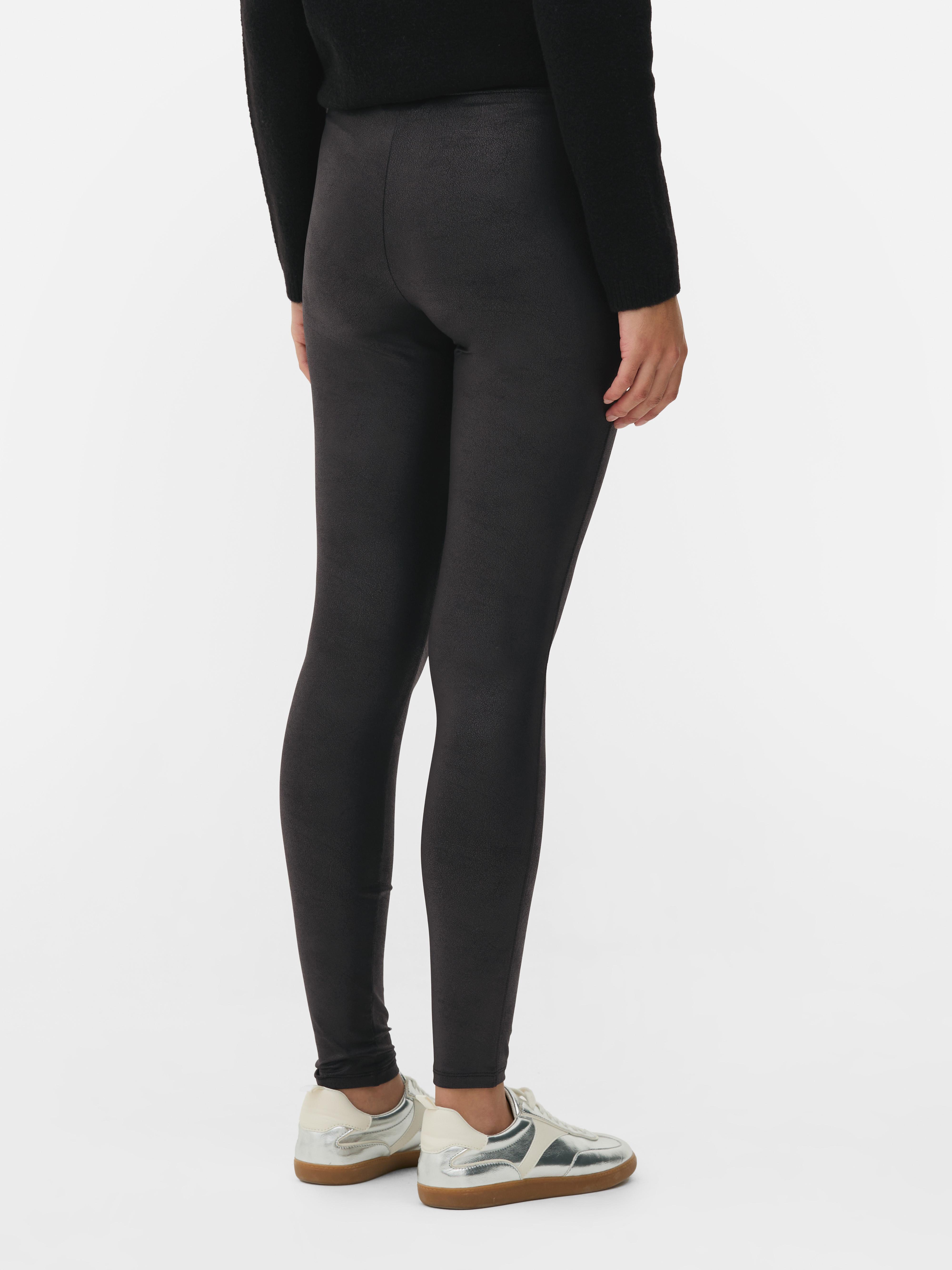 Women's Black Wet Look Leggings | Penneys