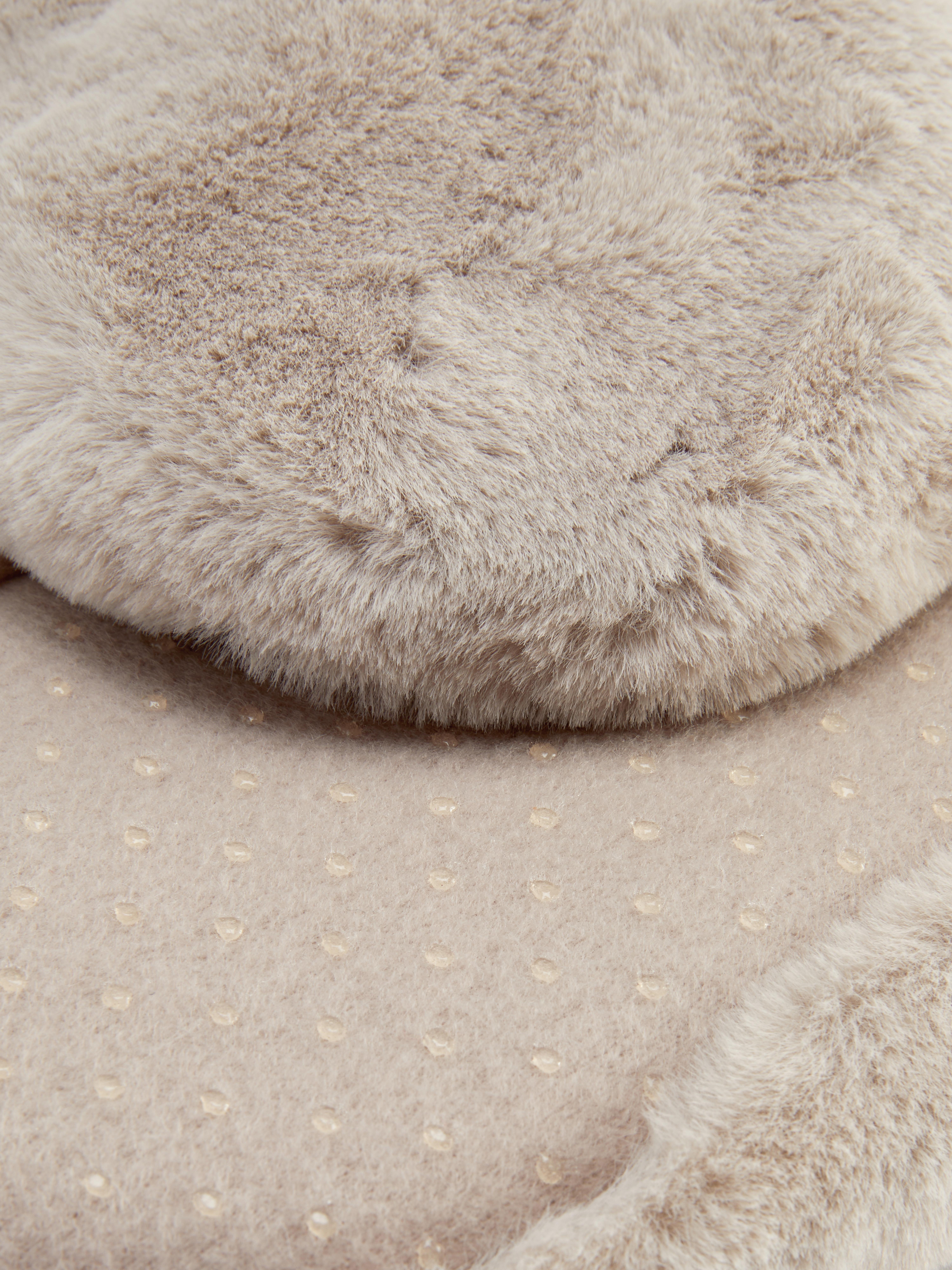 Women's Mocha Faux Fur Slipper Socks Primark