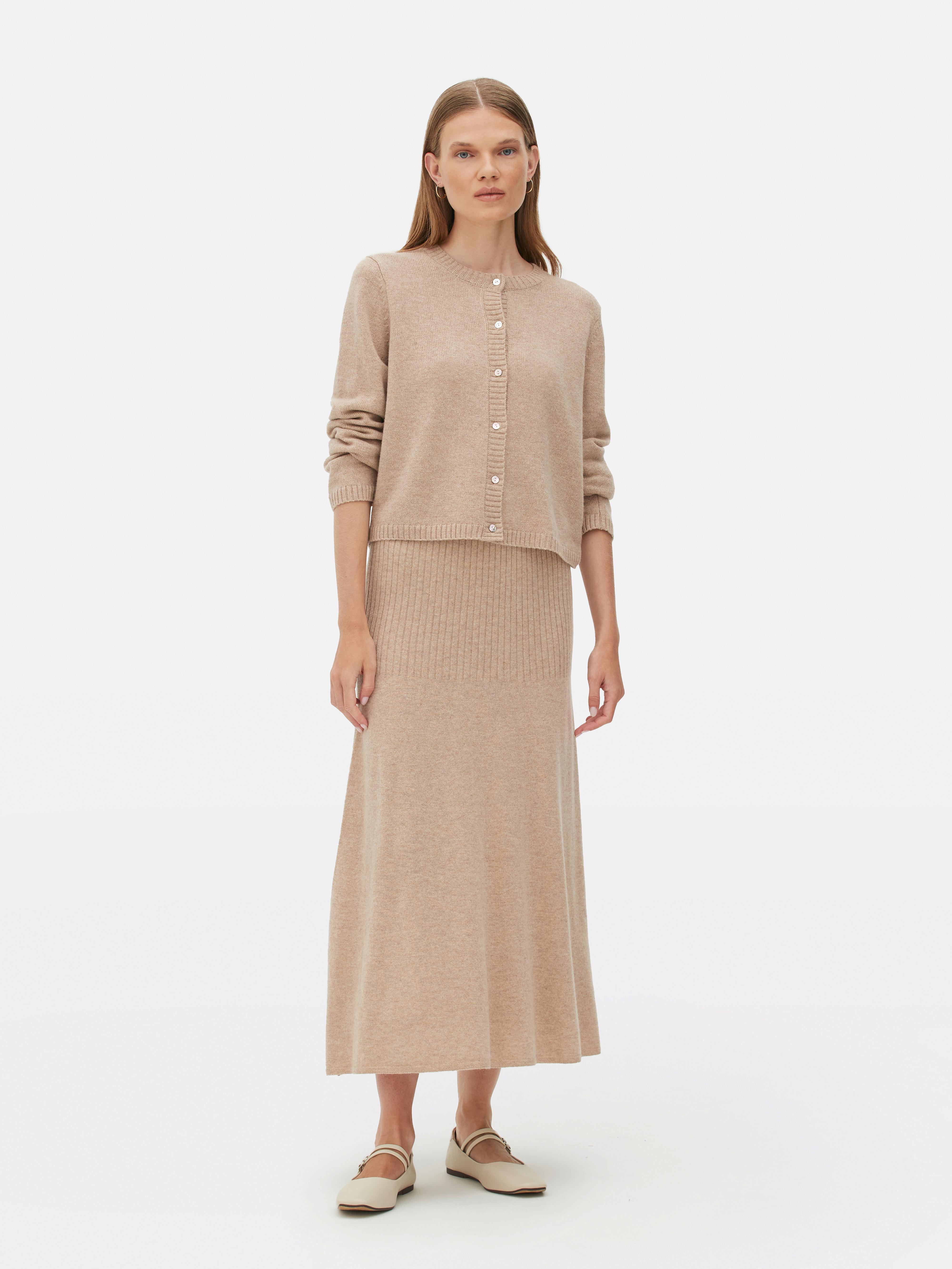 Womens Camel The Edit Co ord Knitted Midi Skirt Primark