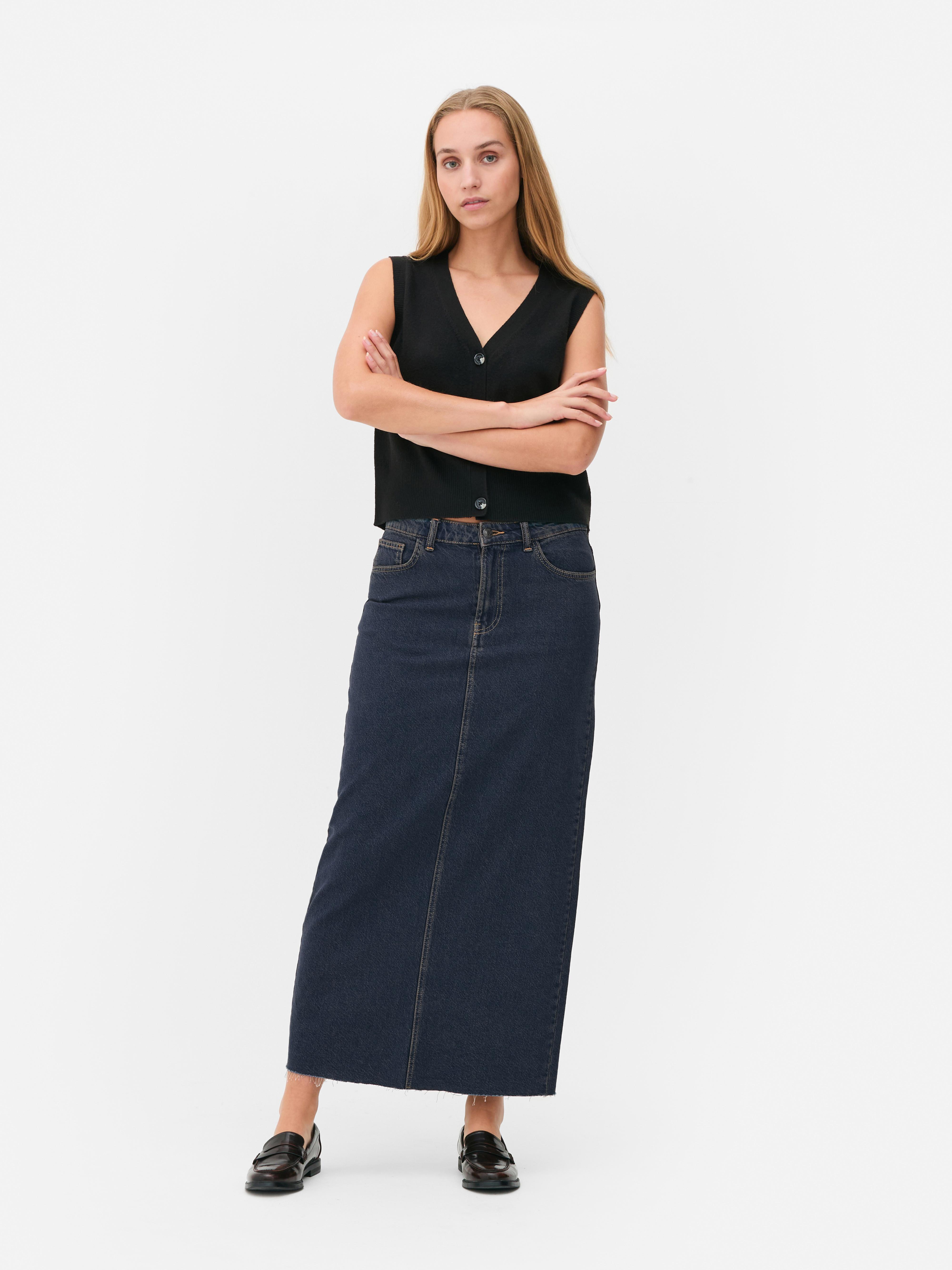 High waisted denim skirt primark hotsell