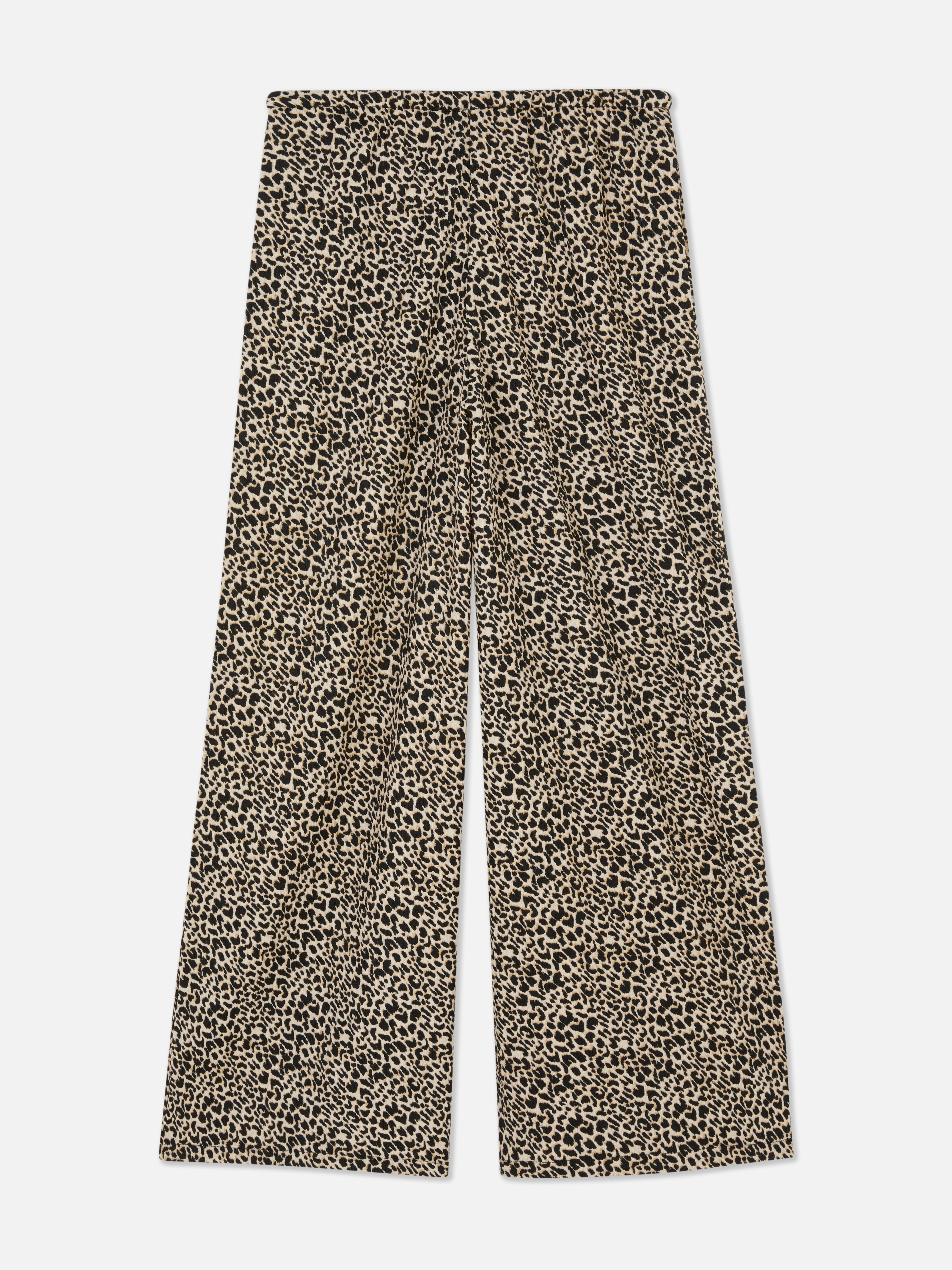 Leopard Wide Leg Trousers