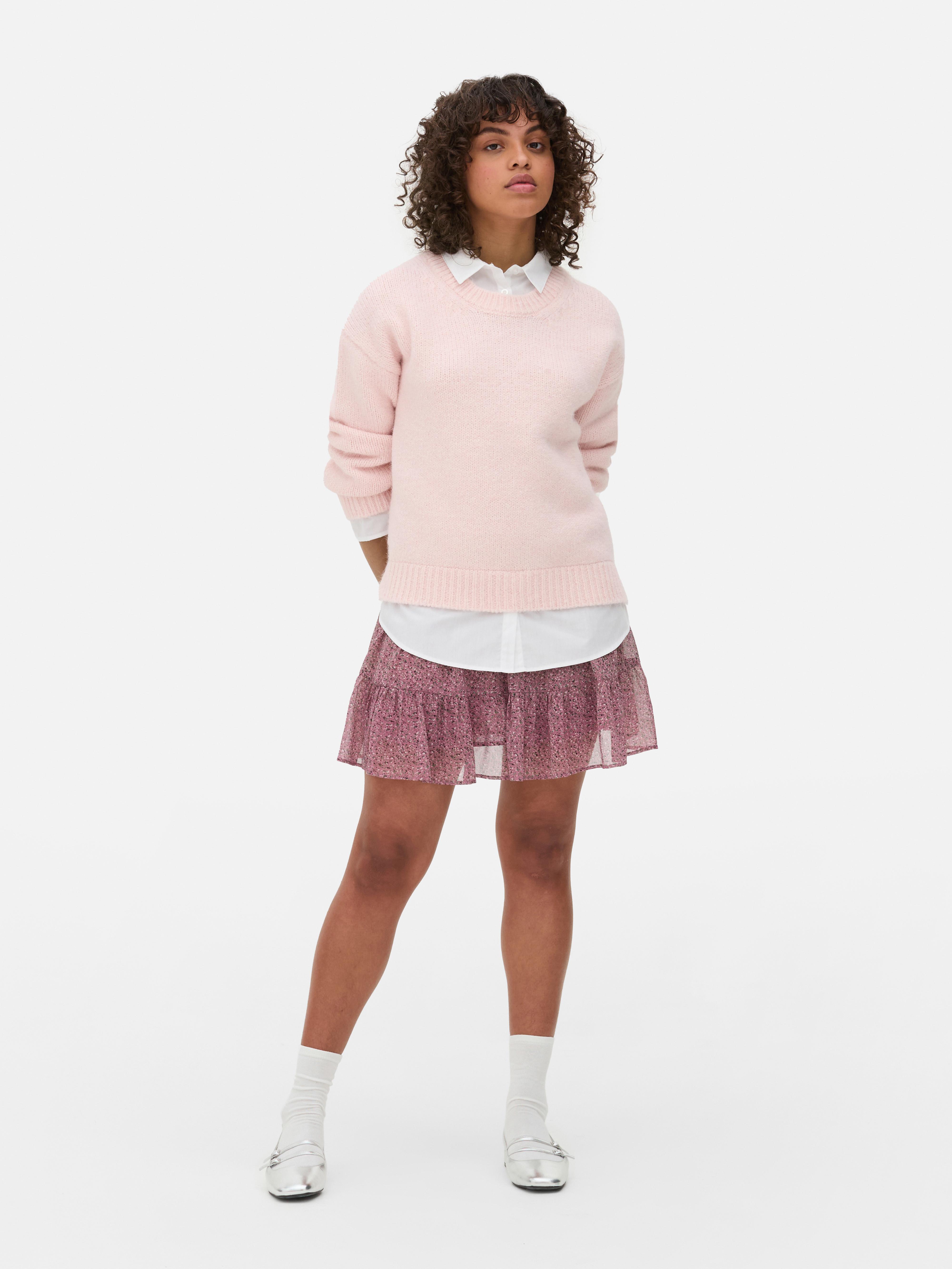 2-in-1-Hemd und -Pullover