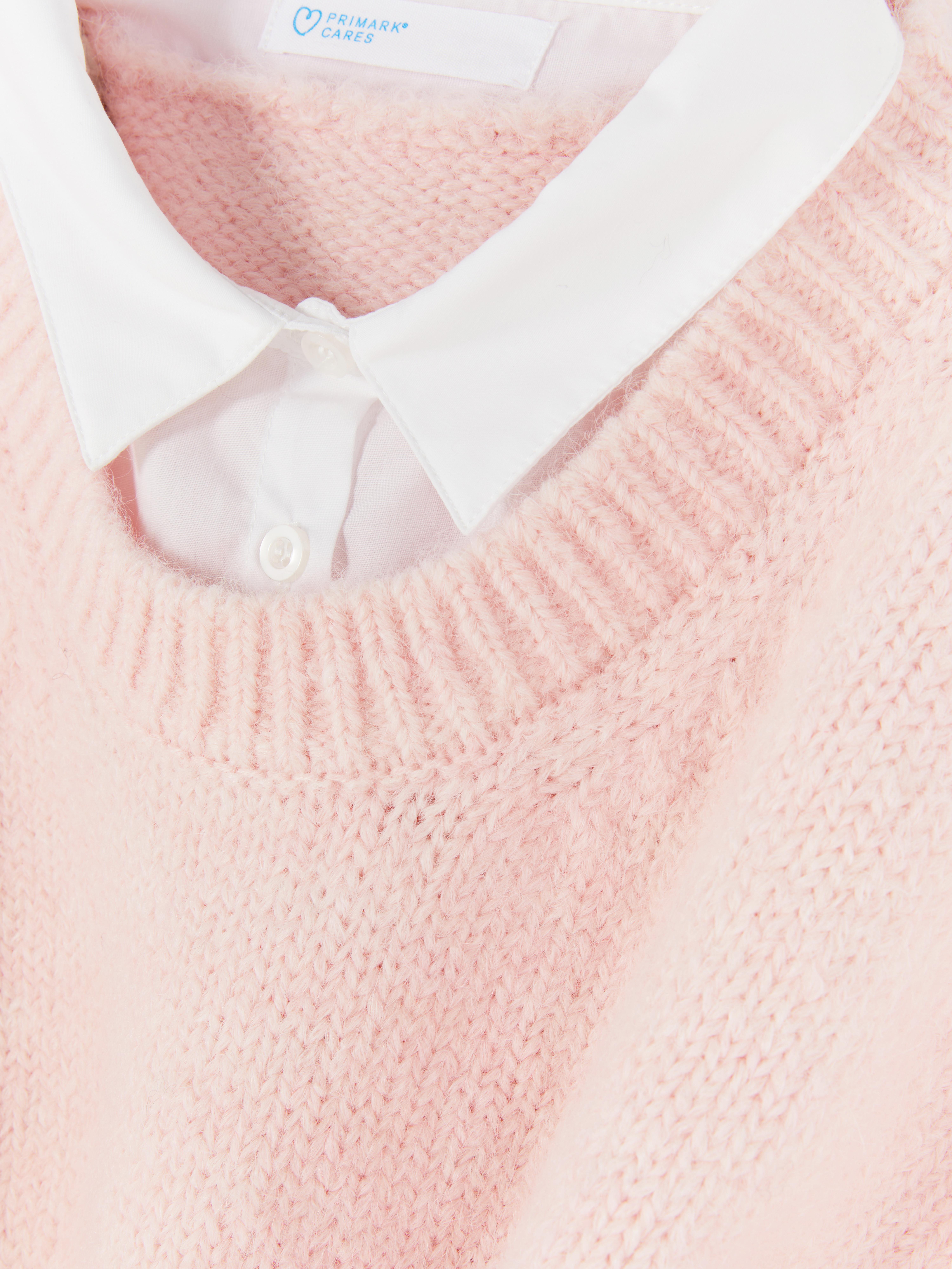 2-in-1-Hemd und -Pullover