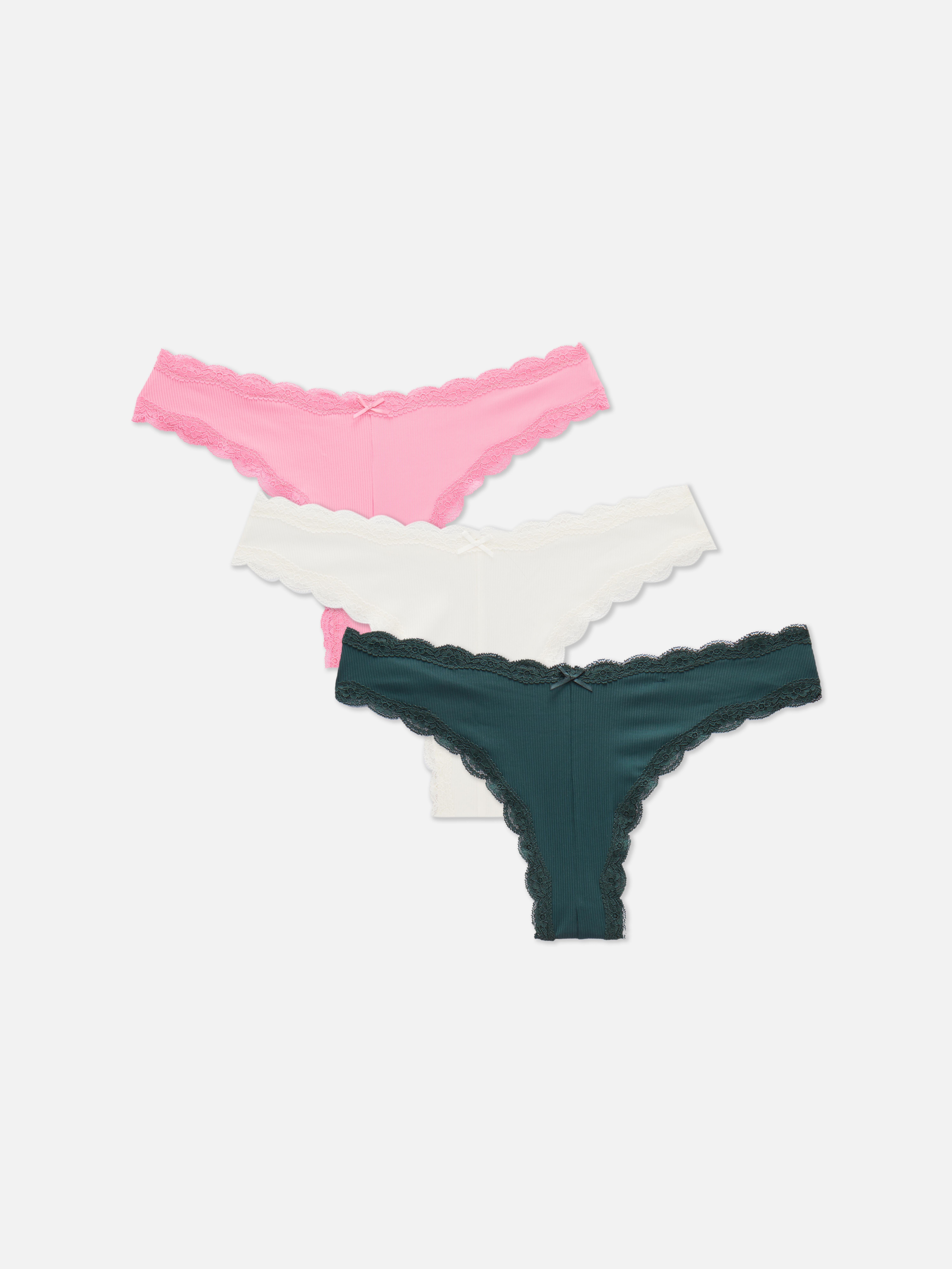 3pk Ribbed Brazilian Briefs