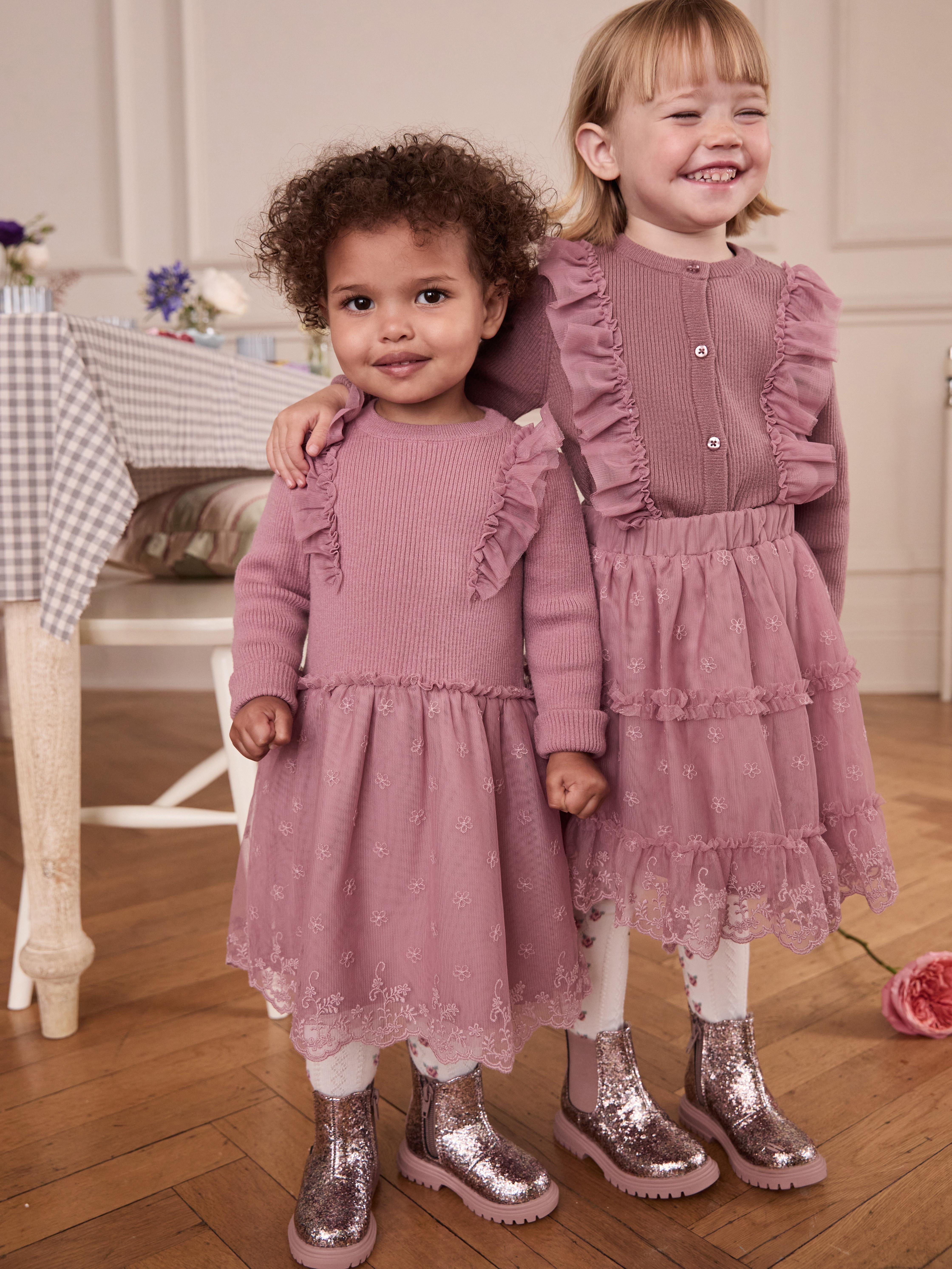 Baby Girls Purple Stacey Solomon Ruffle Dress Primark