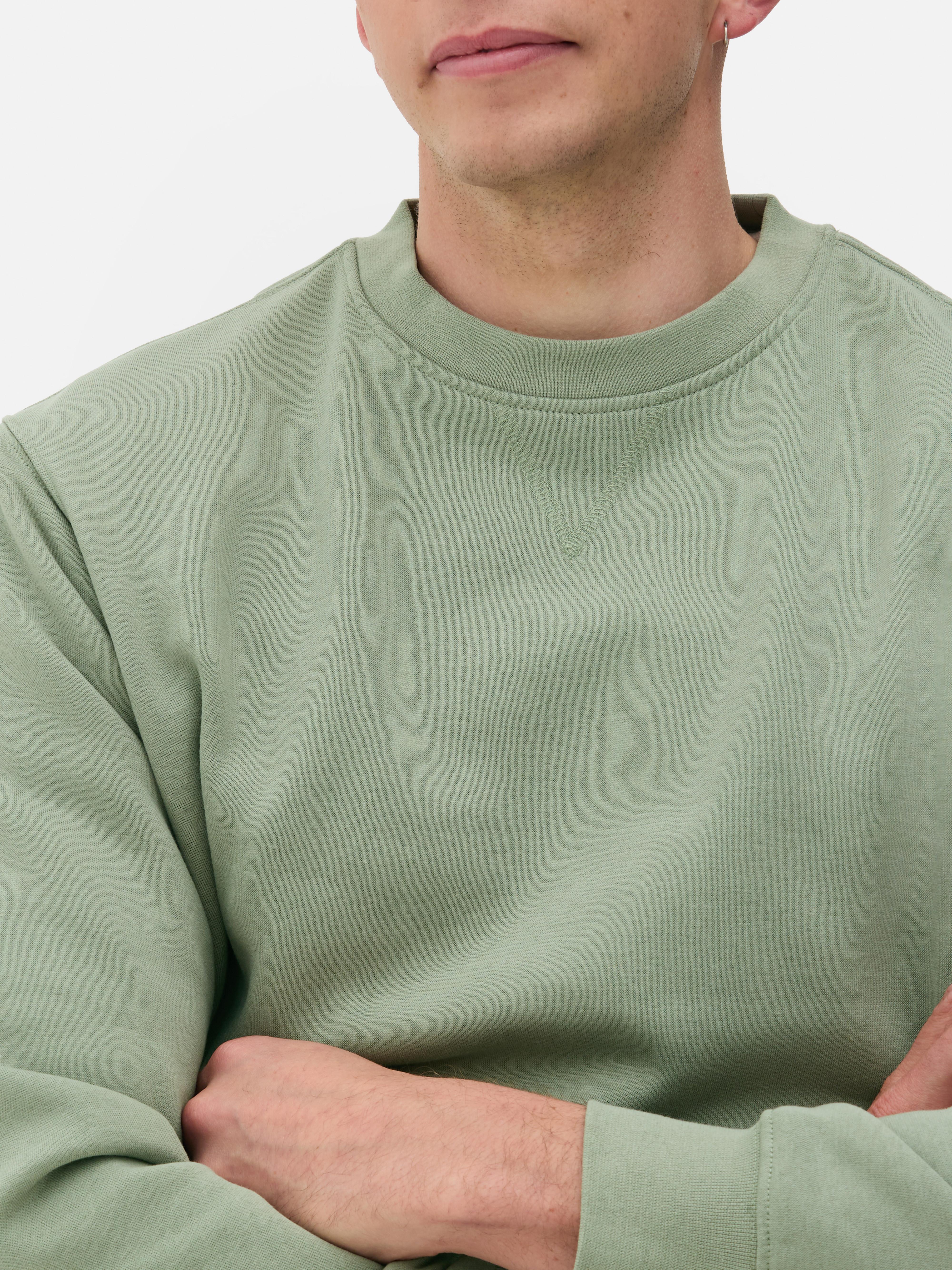 Mens Light Green Crew Neck Sweatshirt Primark