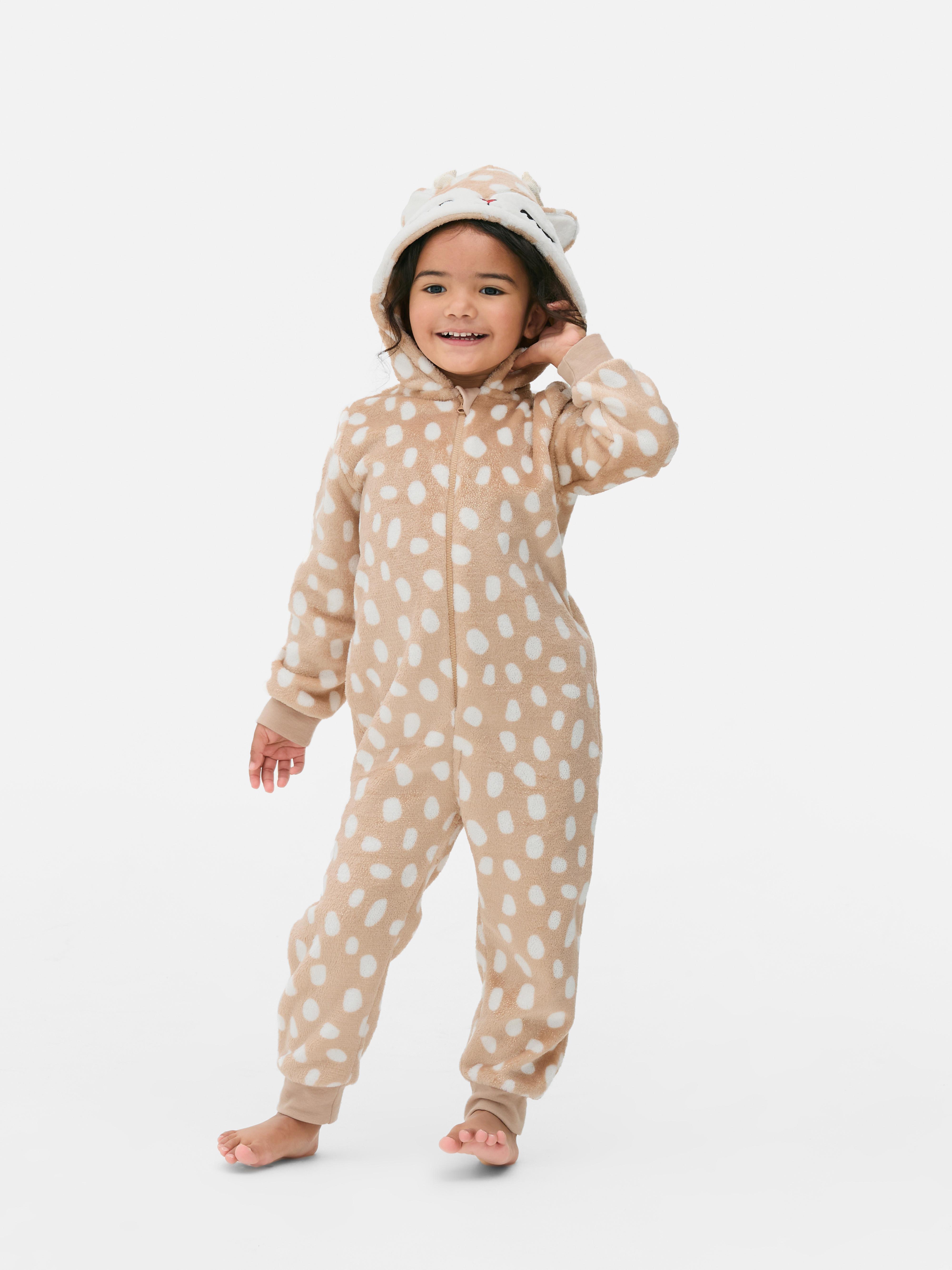 Girls Brown Kids Christmas Reindeer Onesie Primark