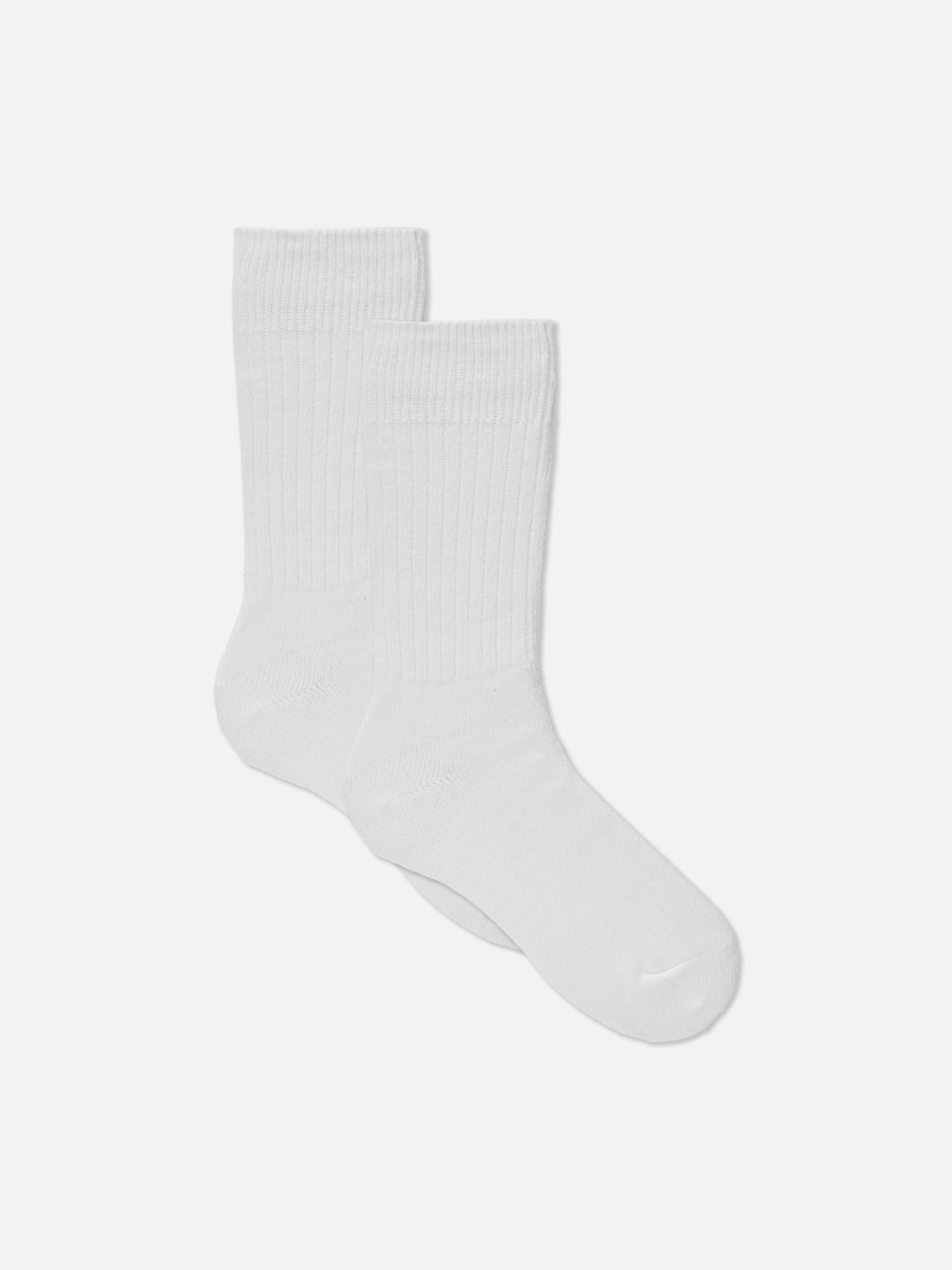 Ribbed Crew House Socks