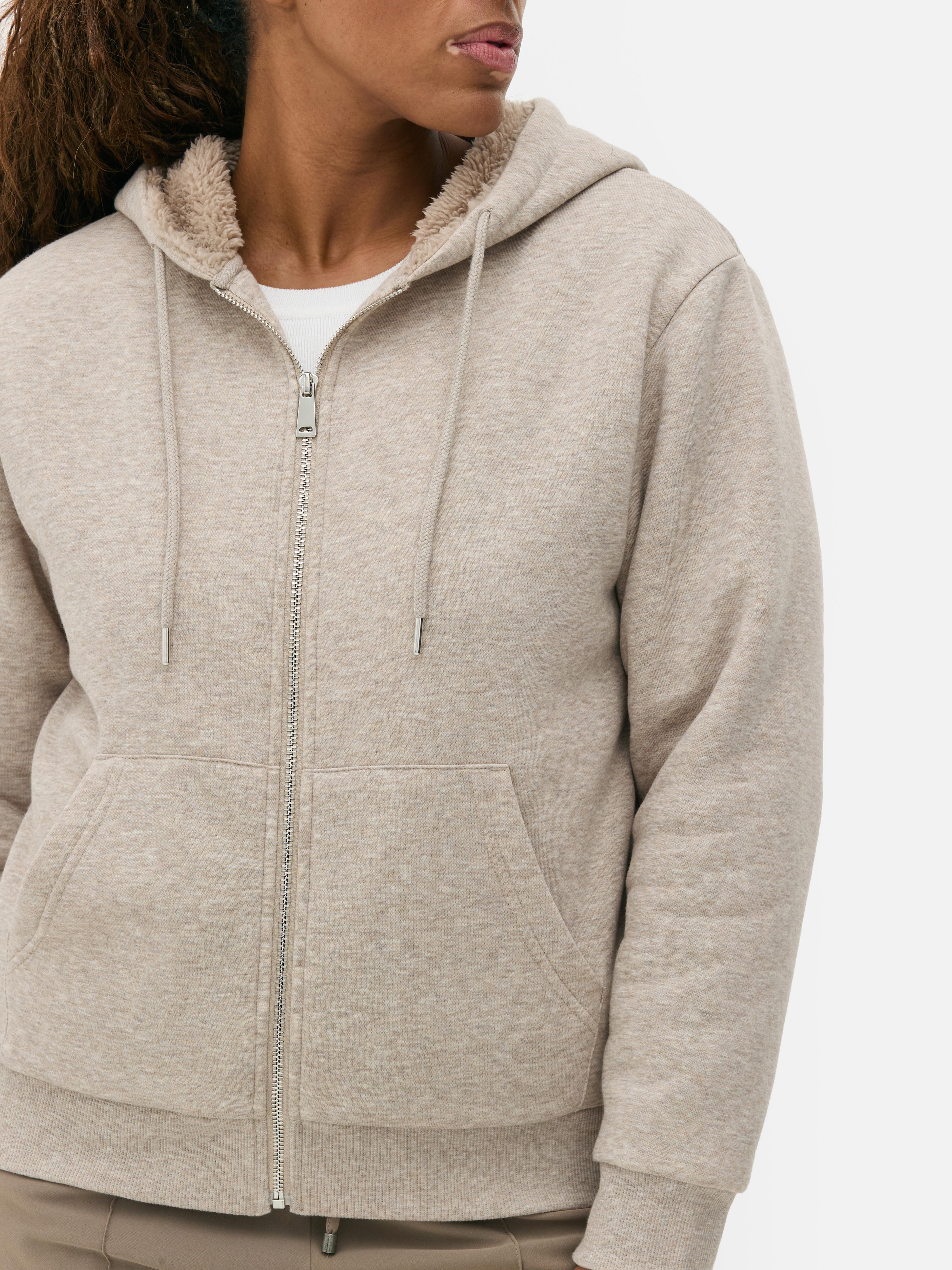 Women's Oatmeal Fleece Lined Zip Hoodie | Penneys